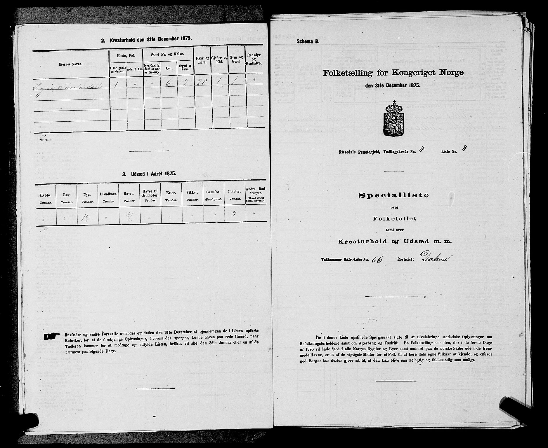 SAKO, 1875 census for 0830P Nissedal, 1875, p. 285