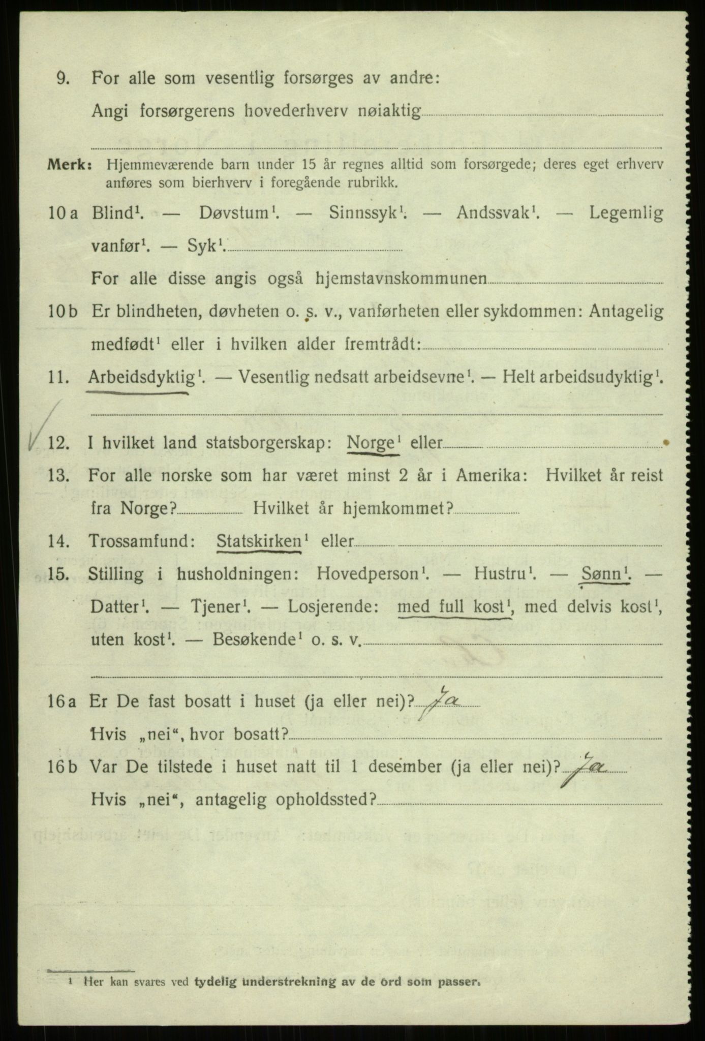 SAB, 1920 census for Bergen, 1920, p. 244859