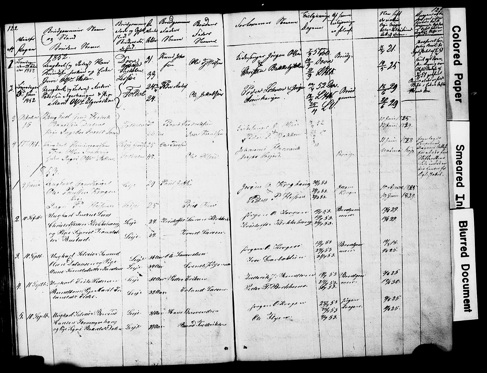 Lesja prestekontor, SAH/PREST-068/H/Ha/Hab/L0014: Parish register (copy) no. 14, 1842-1856, p. 122-123