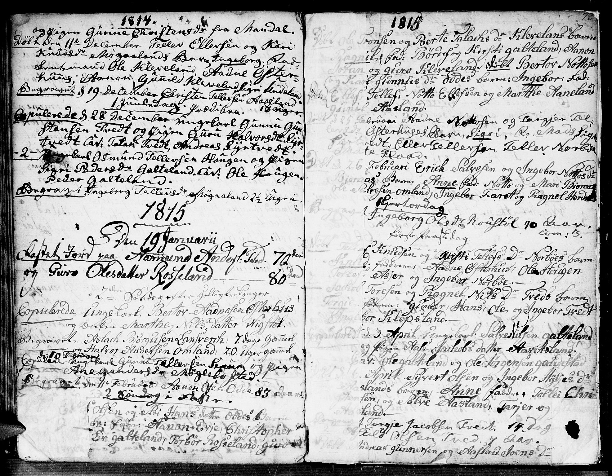 Evje sokneprestkontor, SAK/1111-0008/F/Fa/Faa/L0003: Parish register (official) no. A 3, 1787-1816, p. 70