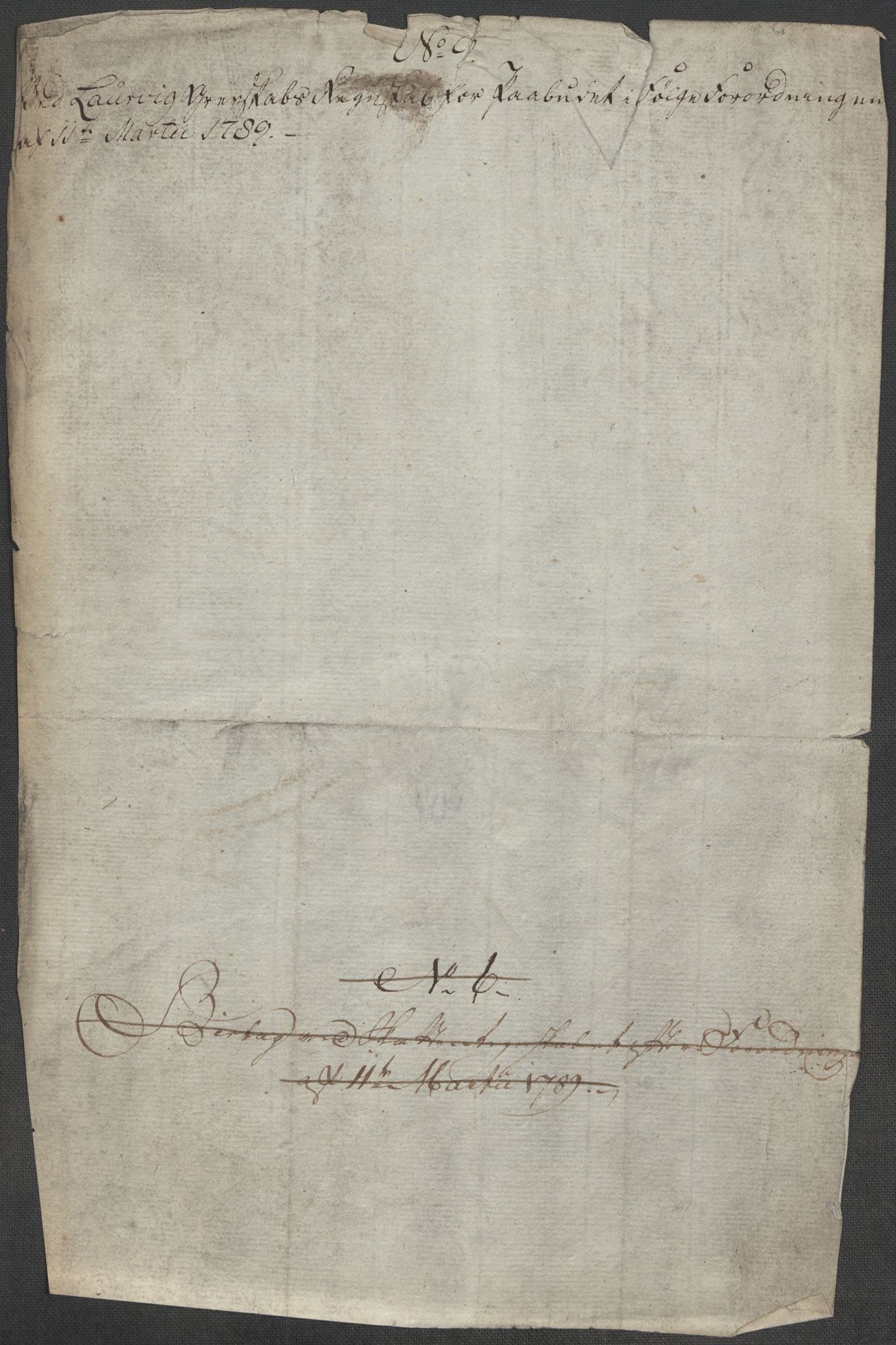 Rentekammeret inntil 1814, Reviderte regnskaper, Mindre regnskaper, AV/RA-EA-4068/Rf/Rfe/L0021: Larvik grevskap, Lista fogderi, 1789, p. 20