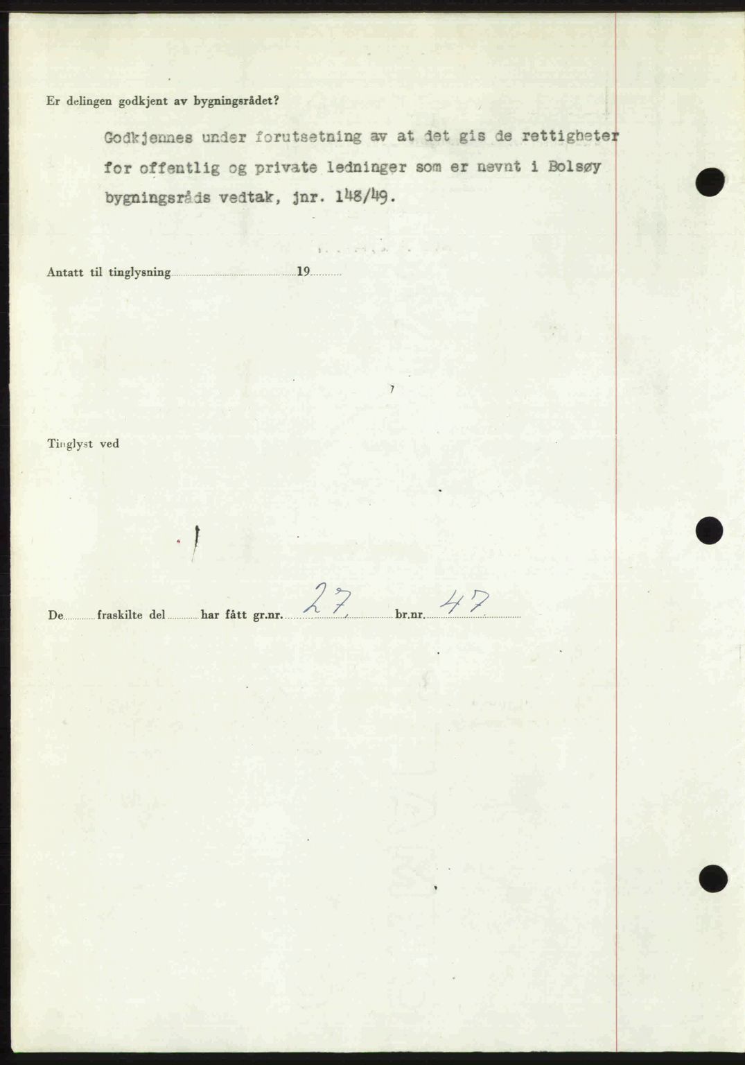 Romsdal sorenskriveri, AV/SAT-A-4149/1/2/2C: Mortgage book no. A32, 1950-1950, Diary no: : 466/1950