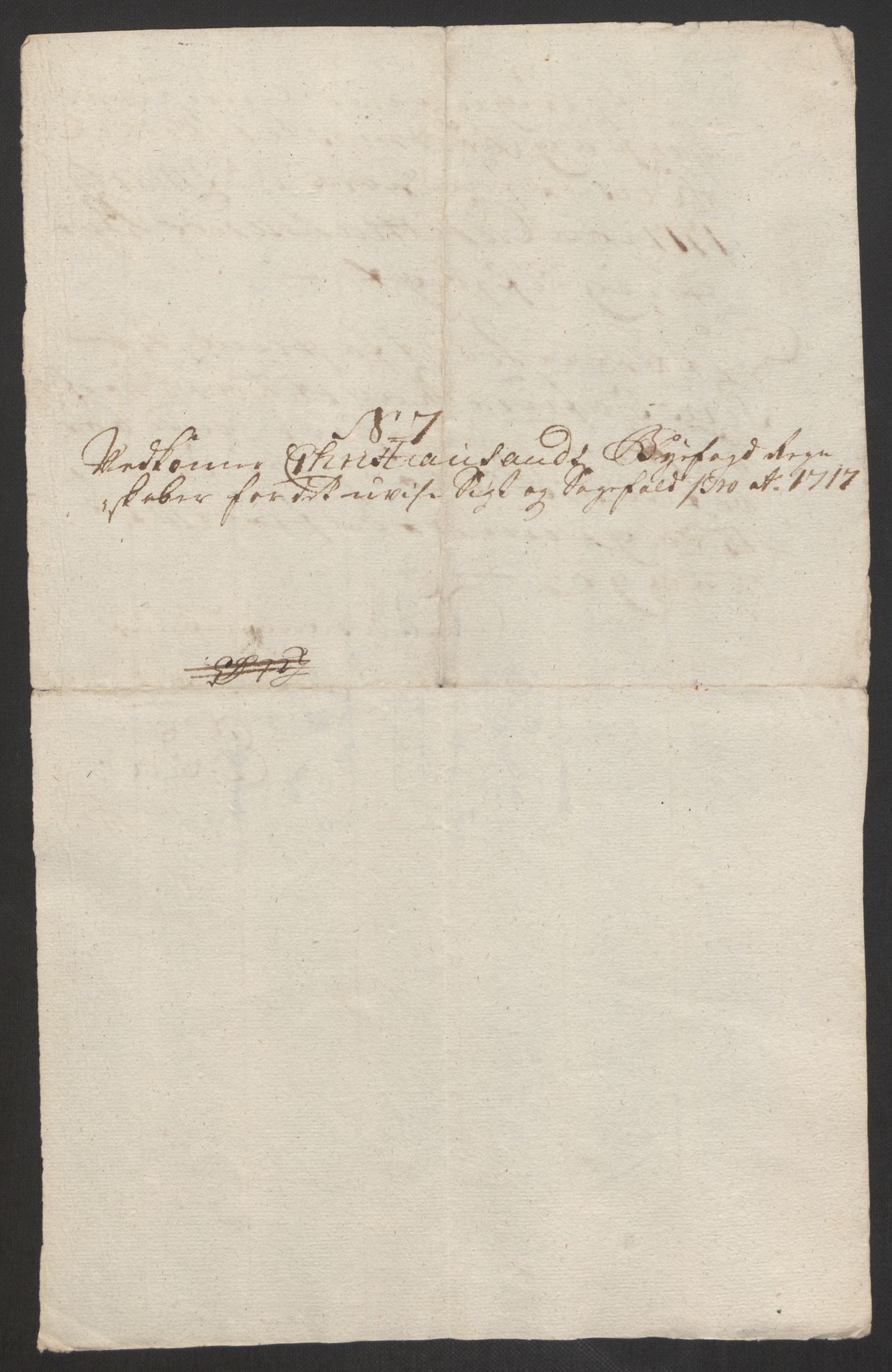 Rentekammeret inntil 1814, Reviderte regnskaper, Byregnskaper, RA/EA-4066/R/Rm/L0285: [M18] Sikt og sakefall, 1681-1718, p. 557