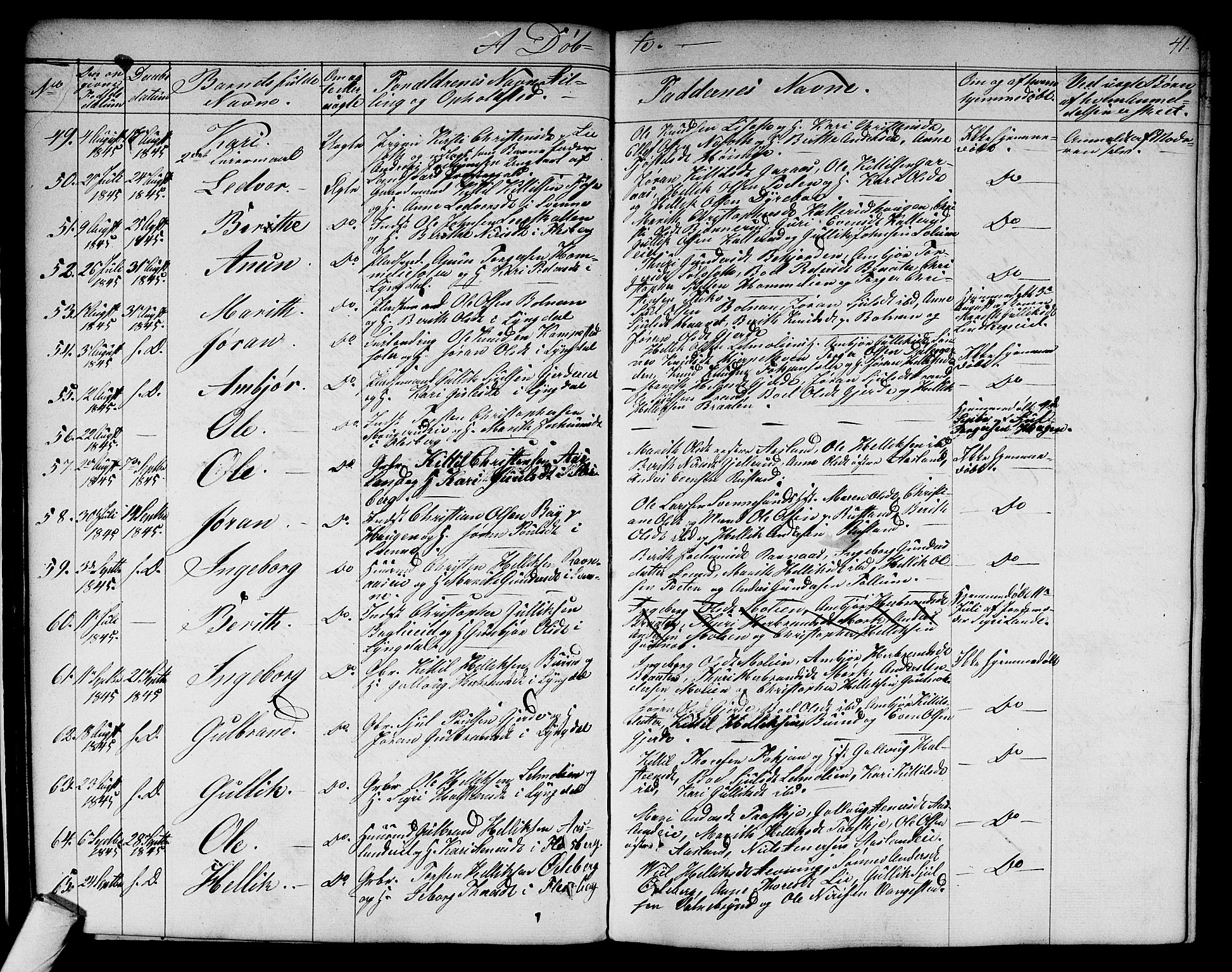 Flesberg kirkebøker, AV/SAKO-A-18/G/Ga/L0002: Parish register (copy) no. I 2, 1834-1860, p. 41