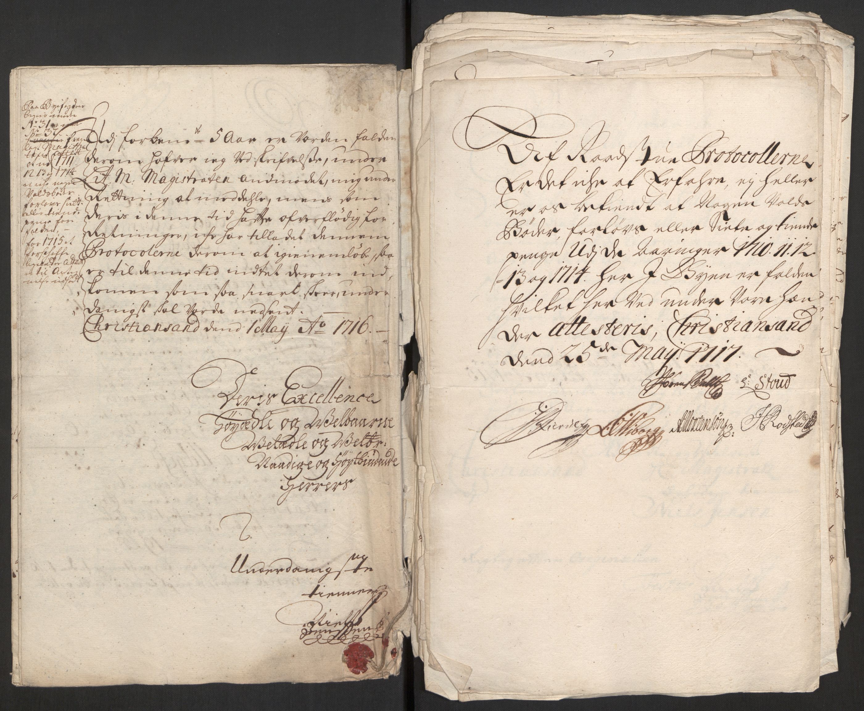 Rentekammeret inntil 1814, Reviderte regnskaper, Byregnskaper, AV/RA-EA-4066/R/Rm/L0285: [M18] Sikt og sakefall, 1681-1718, p. 421