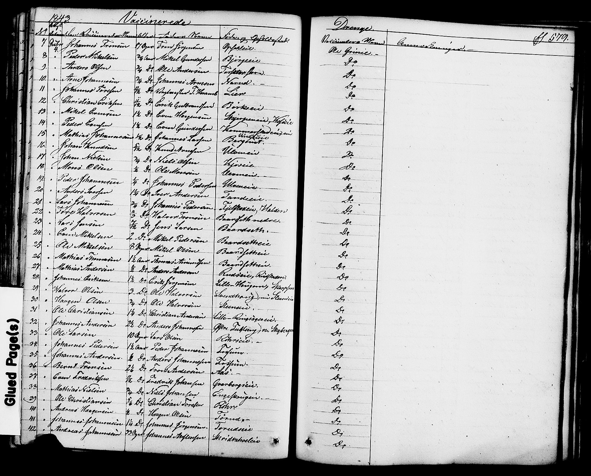 Ringsaker prestekontor, AV/SAH-PREST-014/K/Ka/L0008: Parish register (official) no. 8, 1837-1850, p. 579