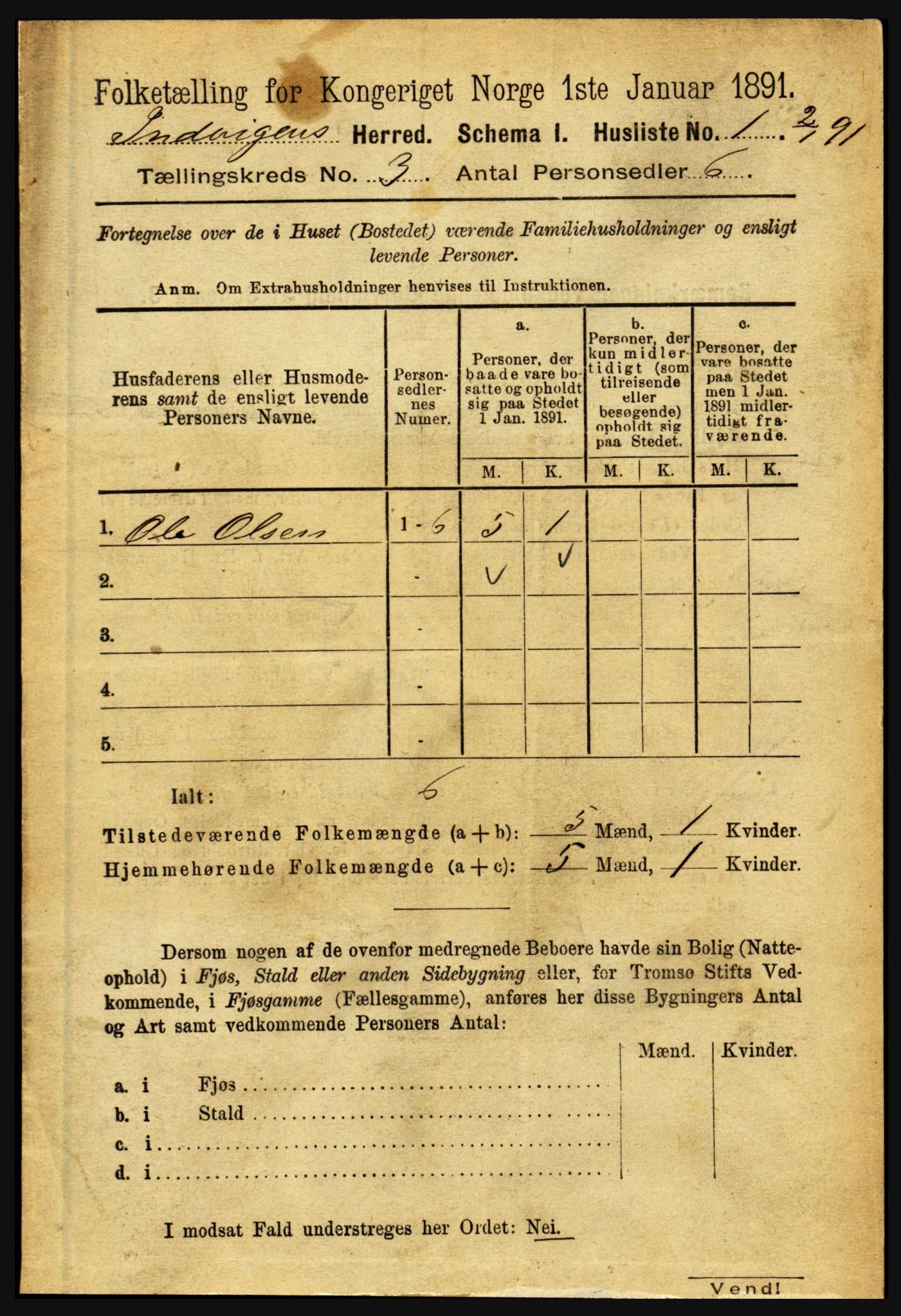 RA, 1891 census for 1447 Innvik, 1891, p. 974