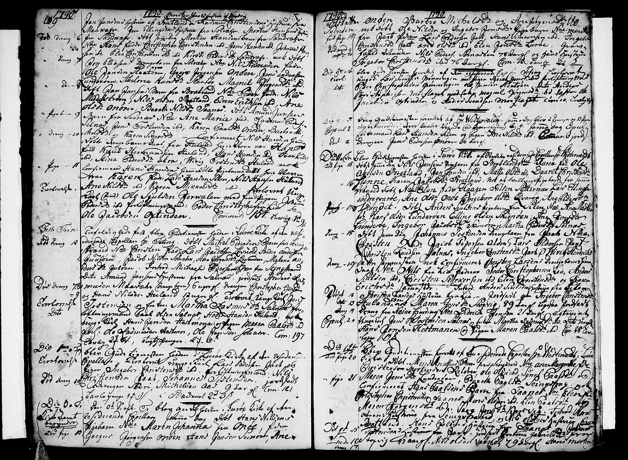 Ministerialprotokoller, klokkerbøker og fødselsregistre - Nordland, AV/SAT-A-1459/839/L0563: Parish register (official) no. 839A01 /1, 1767-1824, p. 109-110