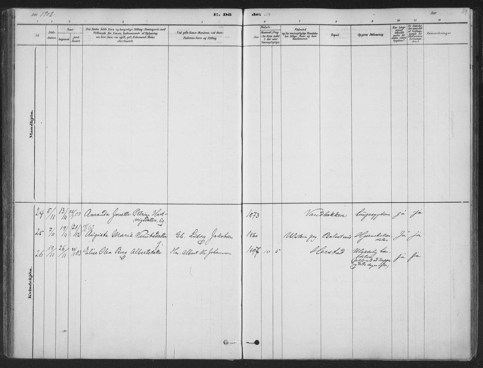 Ministerialprotokoller, klokkerbøker og fødselsregistre - Nordland, AV/SAT-A-1459/843/L0627: Parish register (official) no. 843A02, 1878-1908, p. 119