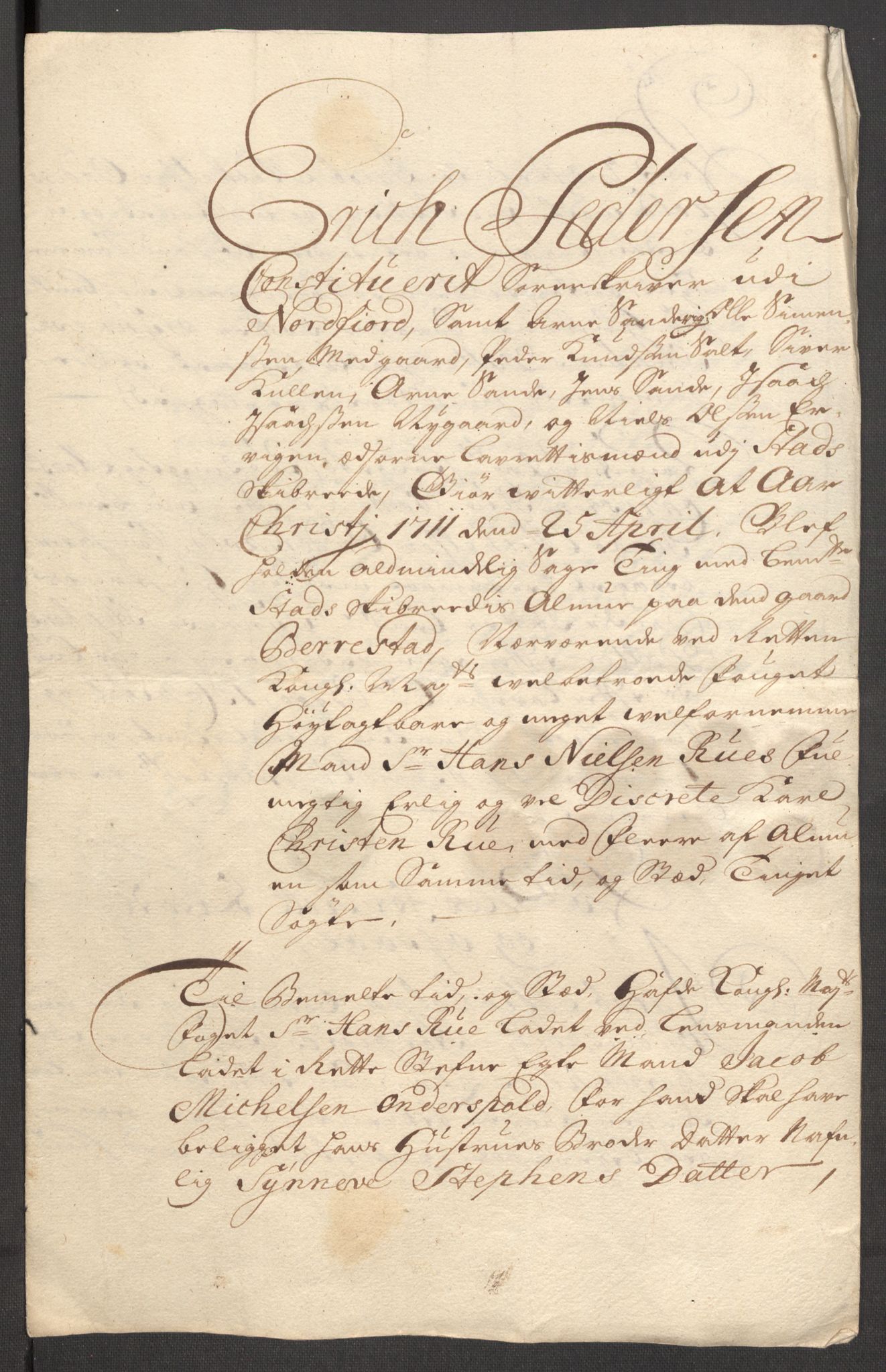 Rentekammeret inntil 1814, Reviderte regnskaper, Fogderegnskap, AV/RA-EA-4092/R53/L3433: Fogderegnskap Sunn- og Nordfjord, 1710-1711, p. 470