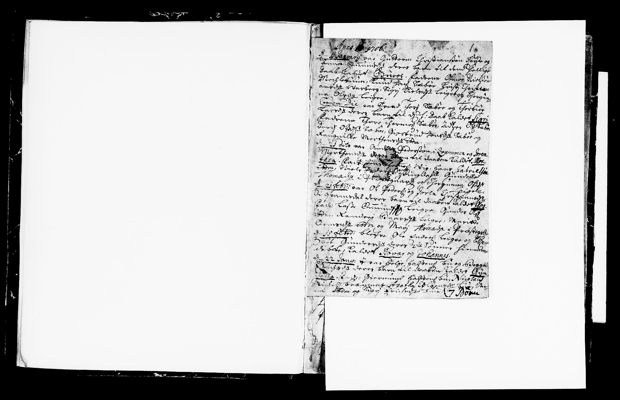 Ulvik sokneprestembete, SAB/A-78801/H/Haa: Parish register (official) no.  A 3, 1706-1715, p. 1