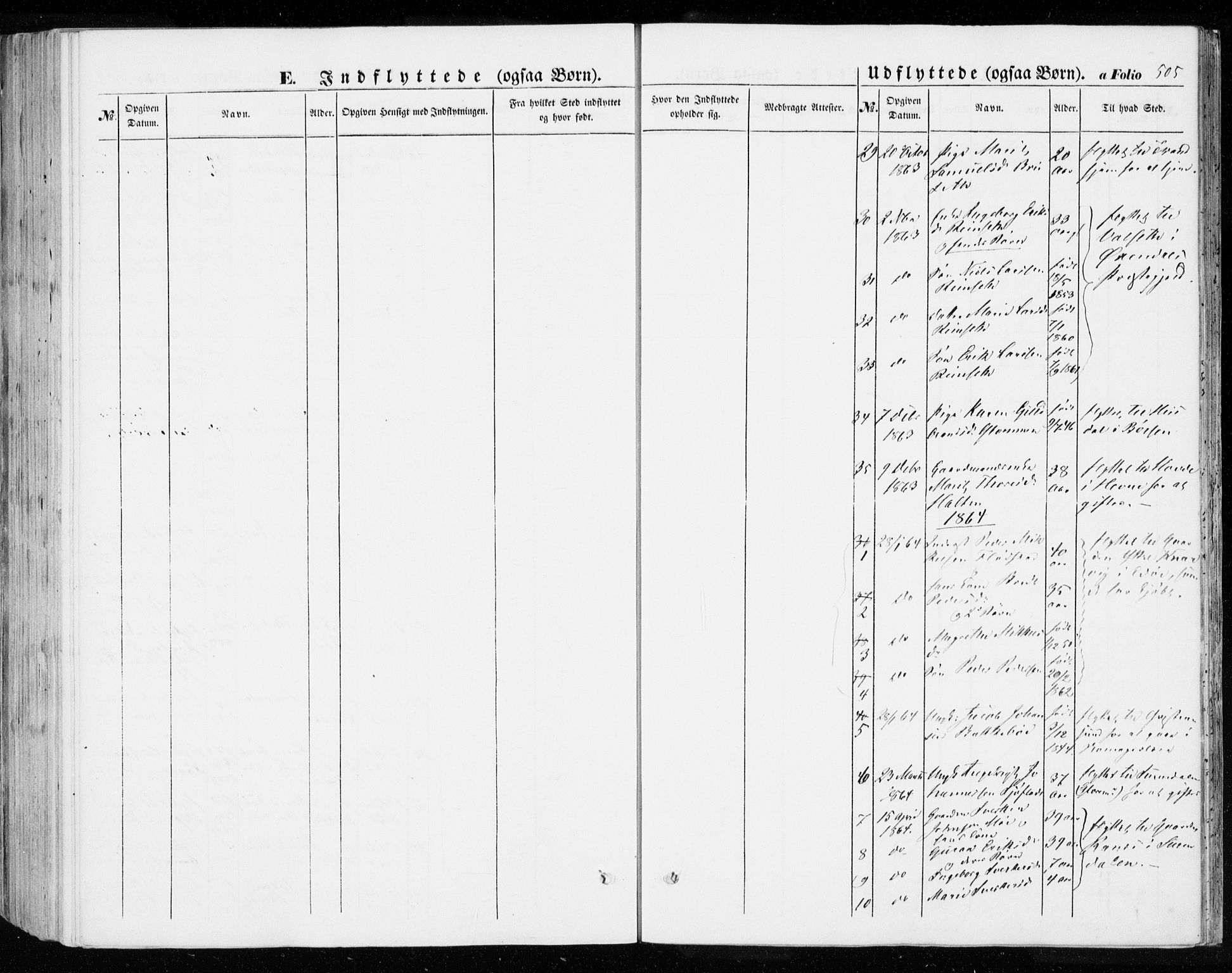 Ministerialprotokoller, klokkerbøker og fødselsregistre - Møre og Romsdal, SAT/A-1454/592/L1026: Parish register (official) no. 592A04, 1849-1867, p. 505