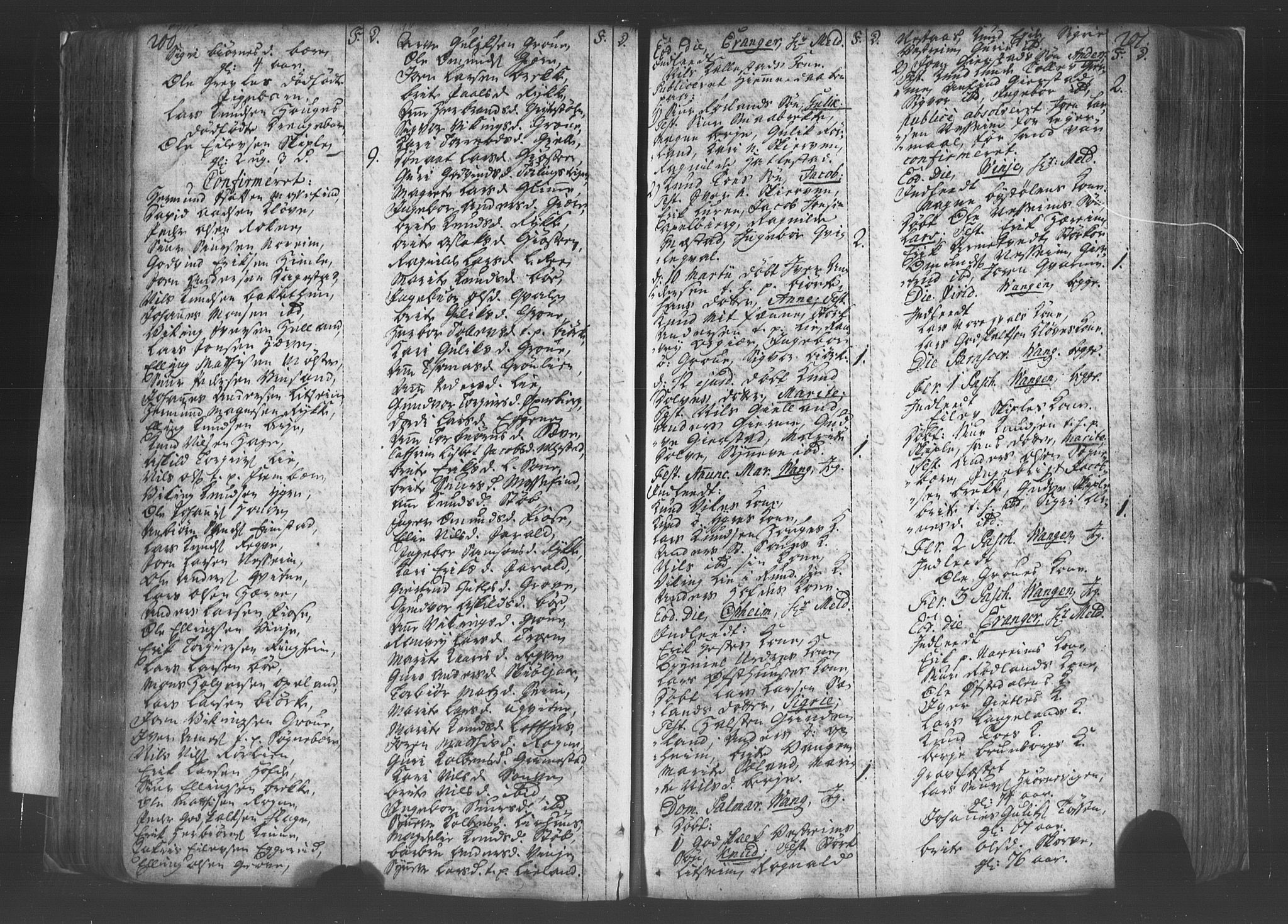 Voss sokneprestembete, SAB/A-79001/H/Haa: Parish register (official) no. A 8, 1752-1780, p. 200-201