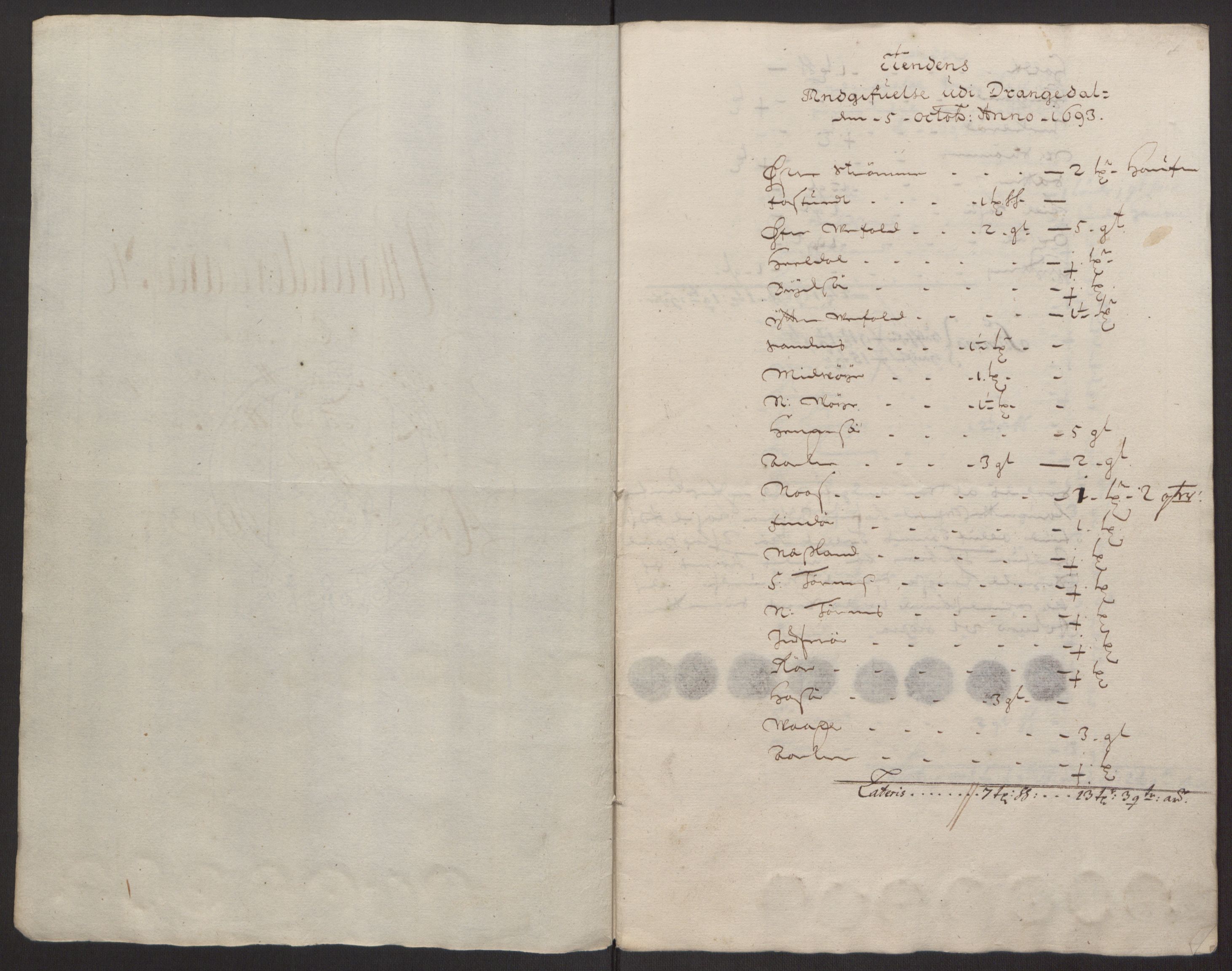 Rentekammeret inntil 1814, Reviderte regnskaper, Fogderegnskap, RA/EA-4092/R34/L2052: Fogderegnskap Bamble, 1692-1693, p. 305