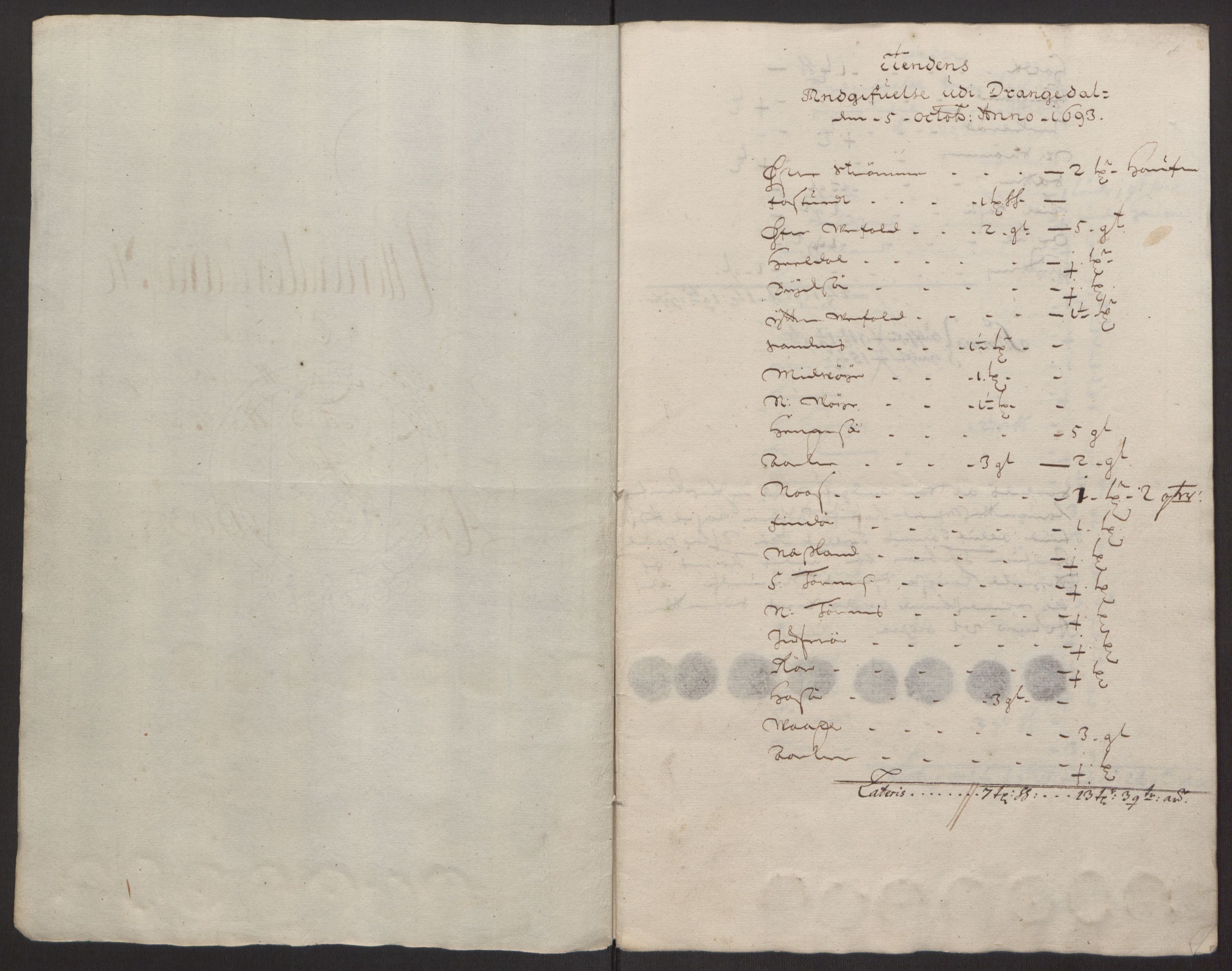 Rentekammeret inntil 1814, Reviderte regnskaper, Fogderegnskap, AV/RA-EA-4092/R34/L2052: Fogderegnskap Bamble, 1692-1693, p. 305