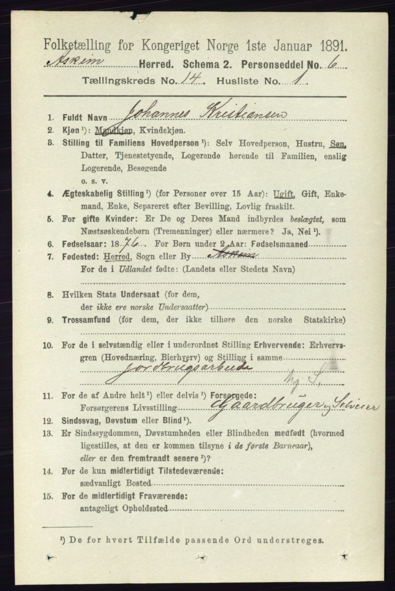 RA, 1891 census for 0124 Askim, 1891, p. 2251