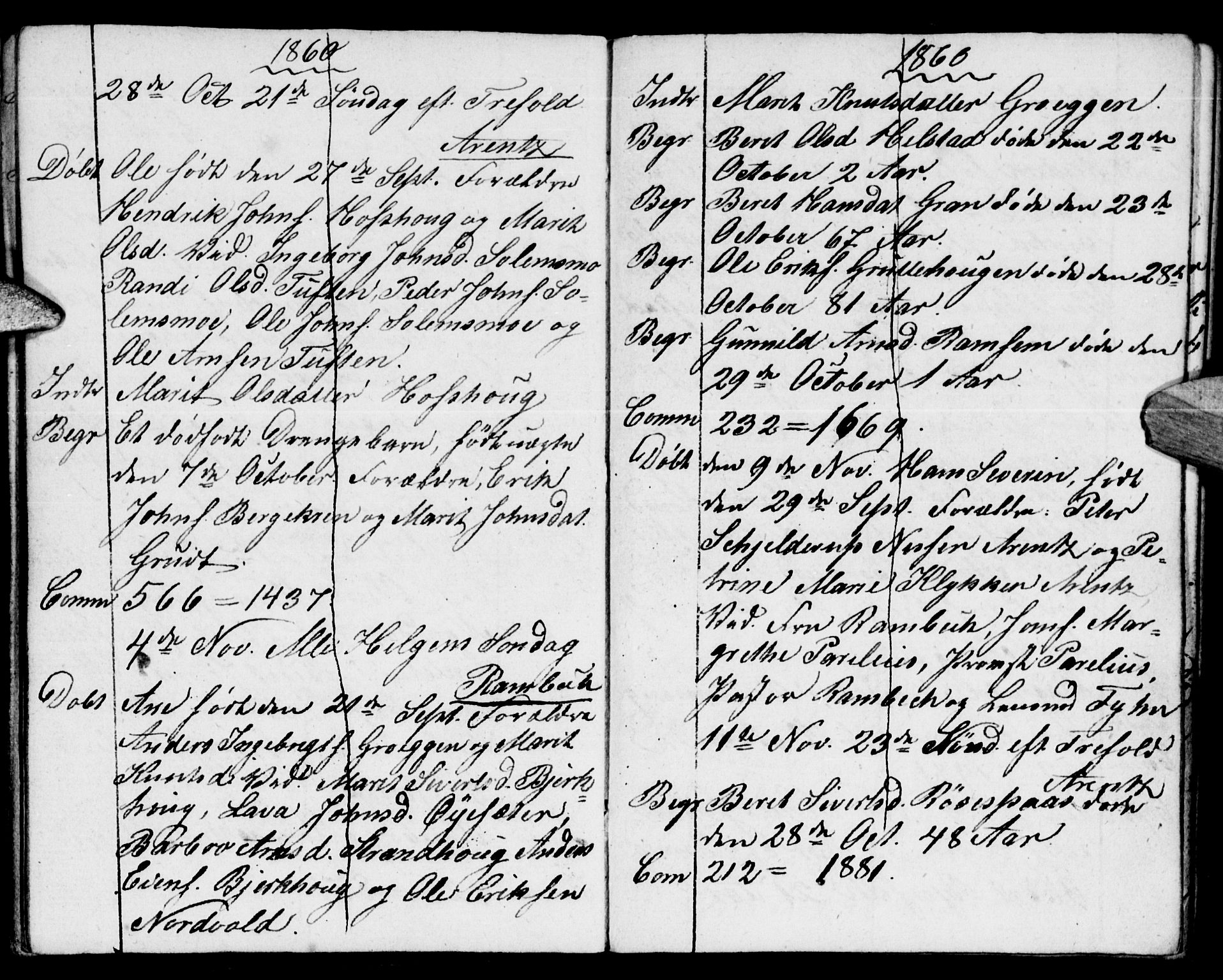 Meldal sokneprestkontor, AV/SAT-A-1123/1/I/I1/I1f/L0008: Parish register draft no. 672I1F, 1827-1866