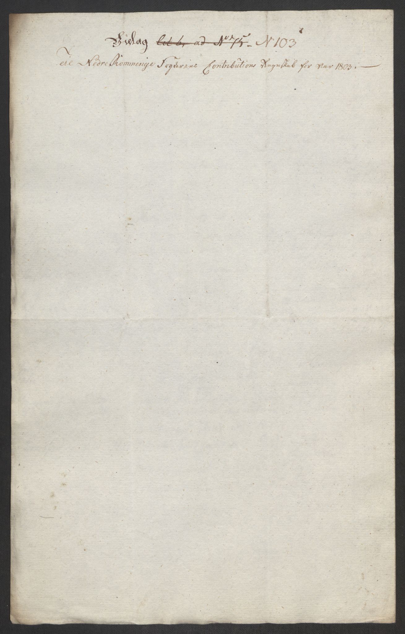 Rentekammeret inntil 1814, Reviderte regnskaper, Fogderegnskap, AV/RA-EA-4092/R11/L0679: Fogderegnskap Nedre Romerike, 1803, p. 309