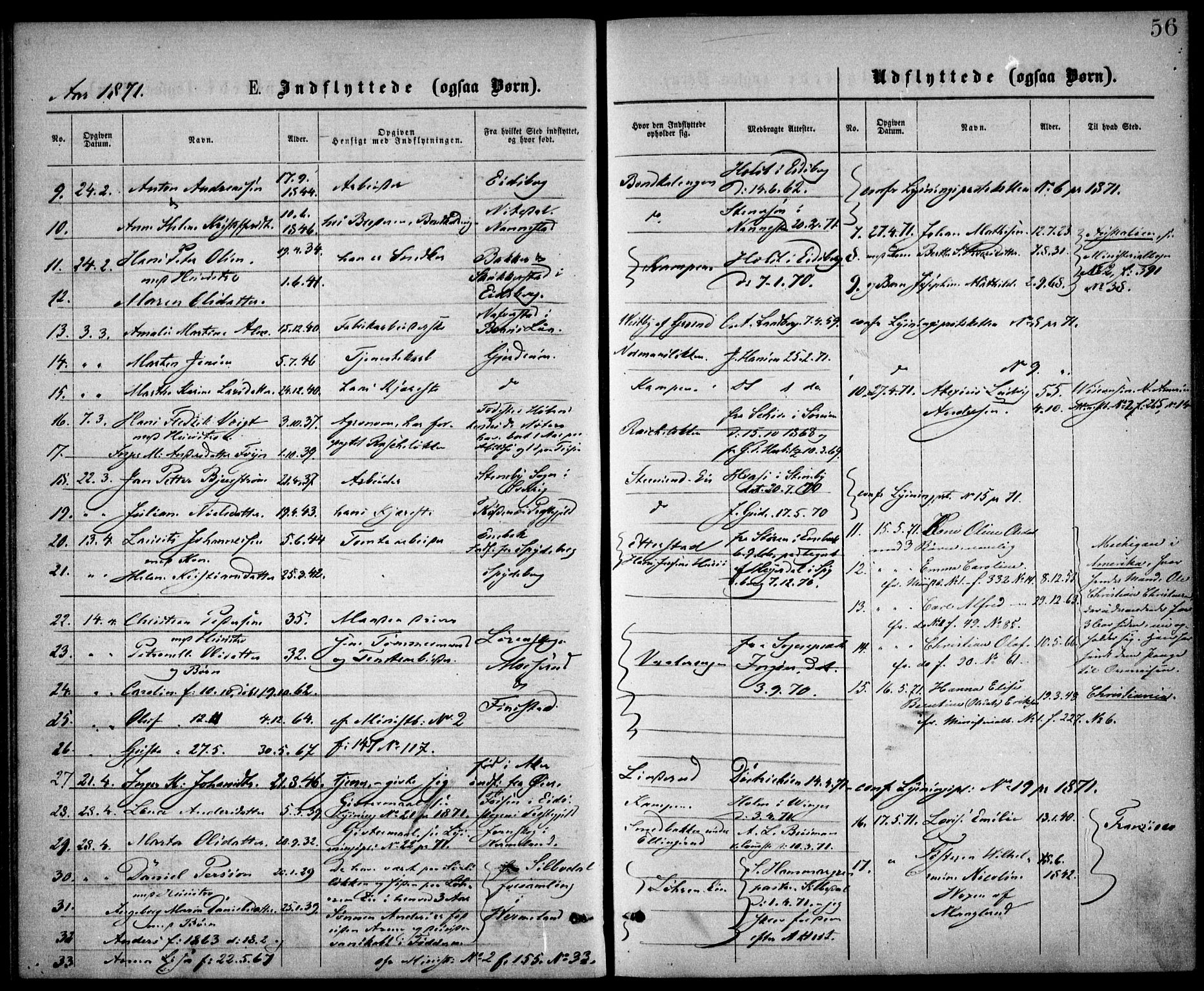 Østre Aker prestekontor Kirkebøker, SAO/A-10840/F/Fa/L0002: Parish register (official) no. I 2, 1861-1878, p. 56