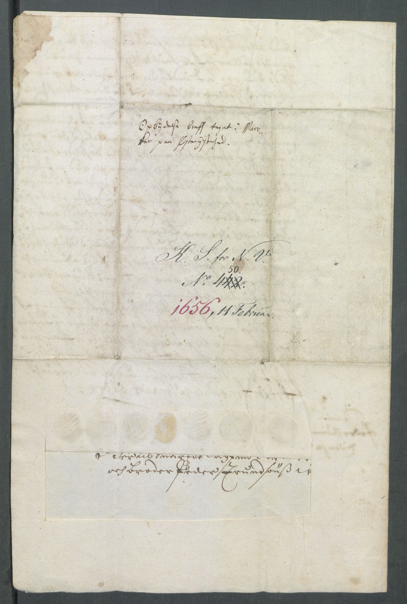 Riksarkivets diplomsamling, AV/RA-EA-5965/F02/L0166: Dokumenter, 1654-1656, p. 186