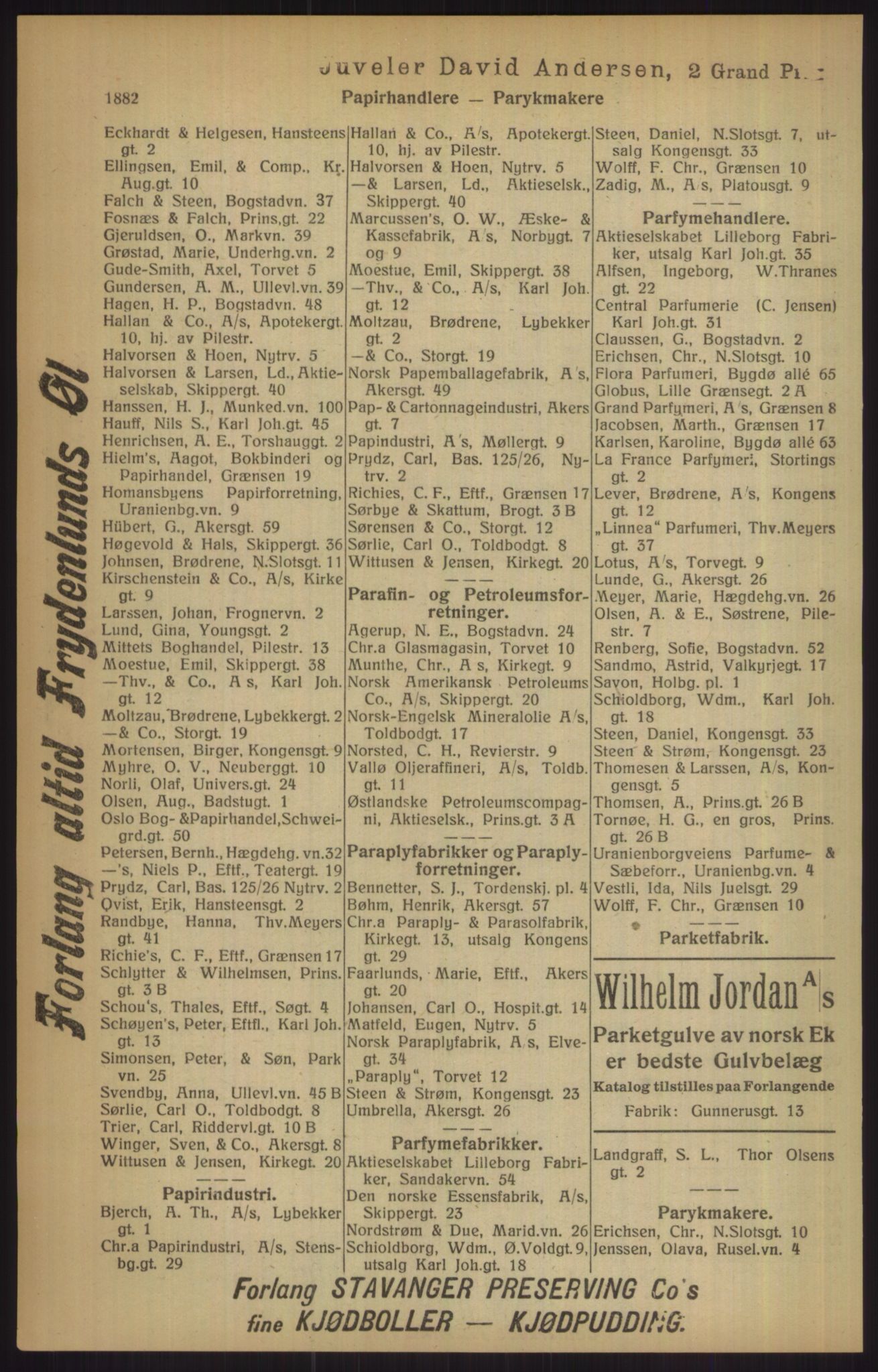 Kristiania/Oslo adressebok, PUBL/-, 1915, p. 1882