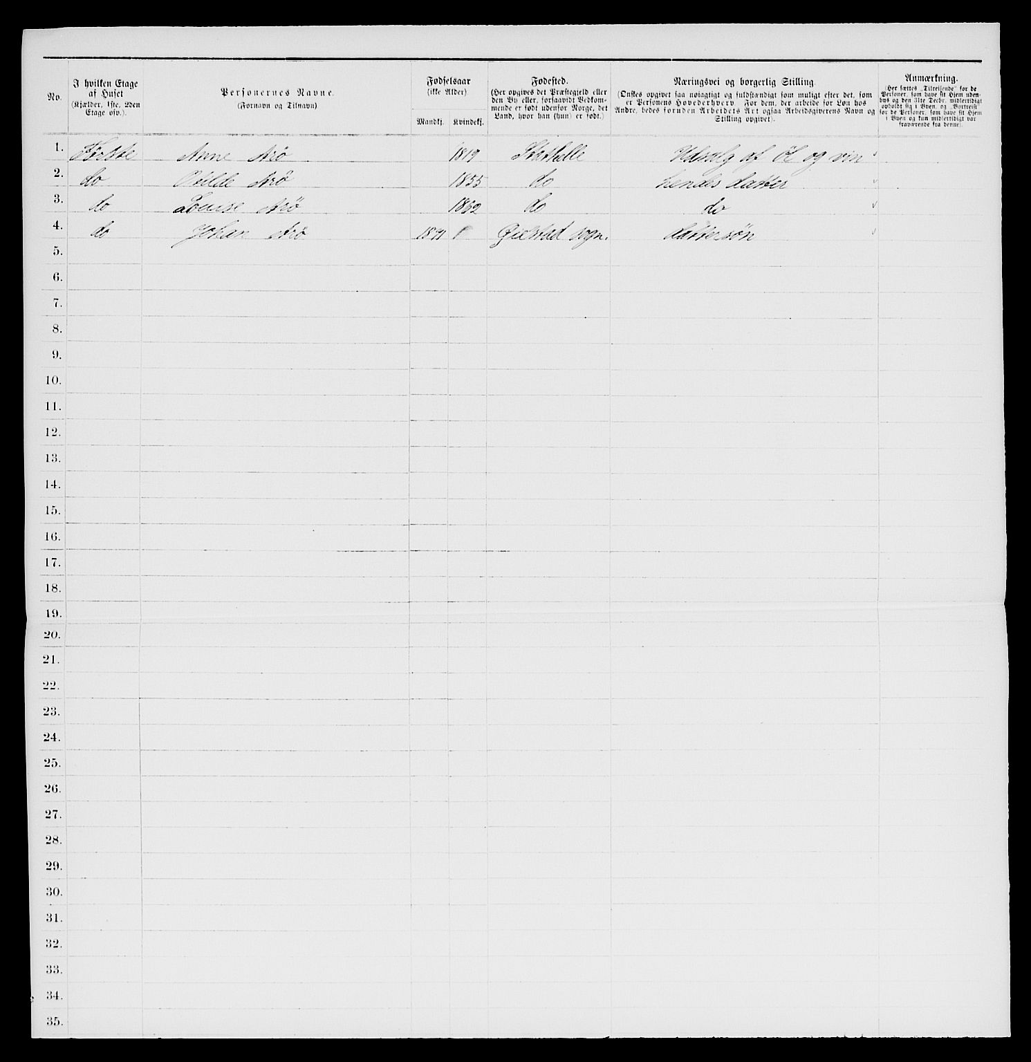 SAKO, 1885 census for 0803 Stathelle, 1885, p. 41