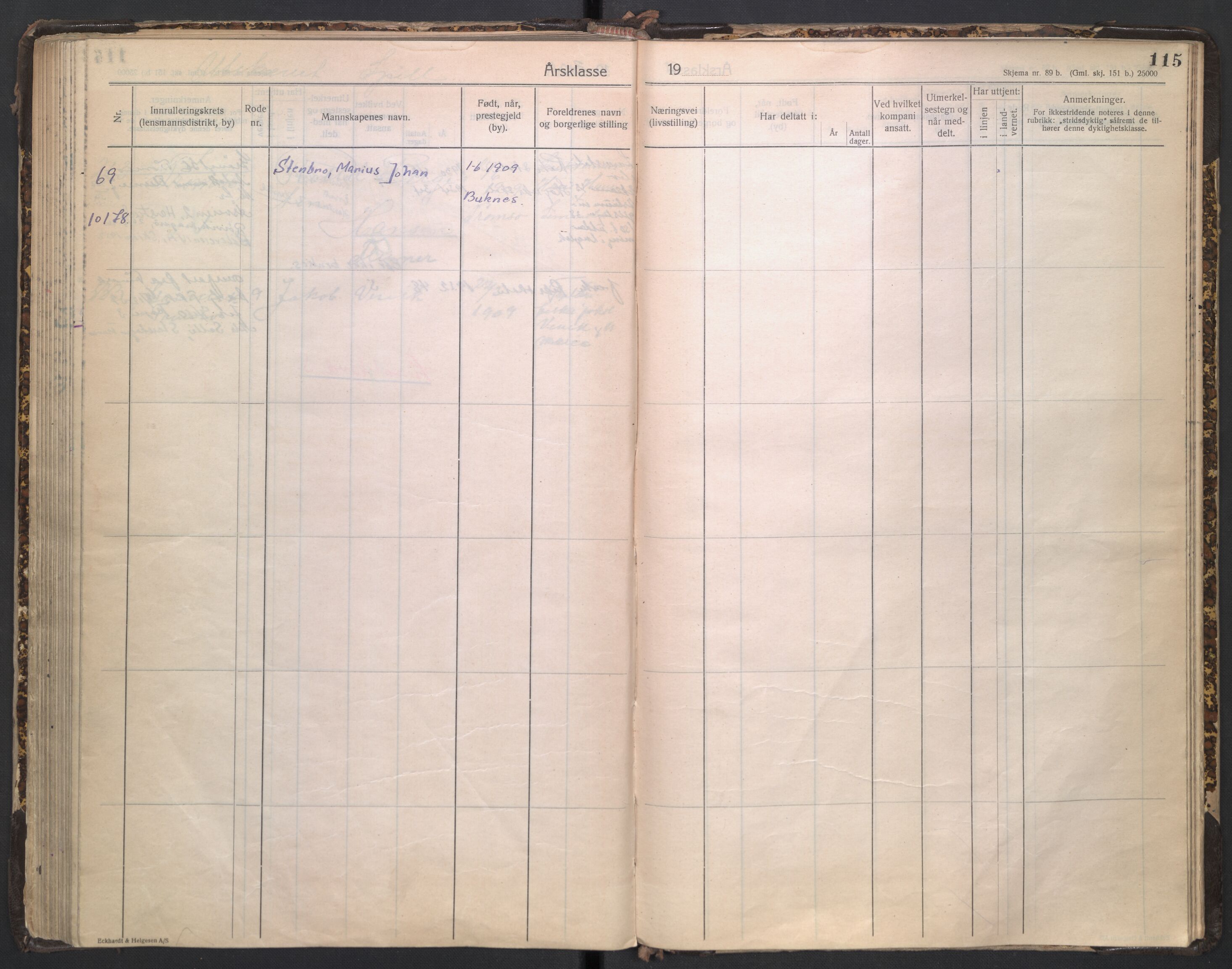 Forsvaret, Troms infanteriregiment nr. 16, AV/RA-RAFA-3146/P/Pa/L0005/0003: Ruller / Rulle for regimentets stridende menige mannskaper, årsklasse 1930, 1930, p. 115