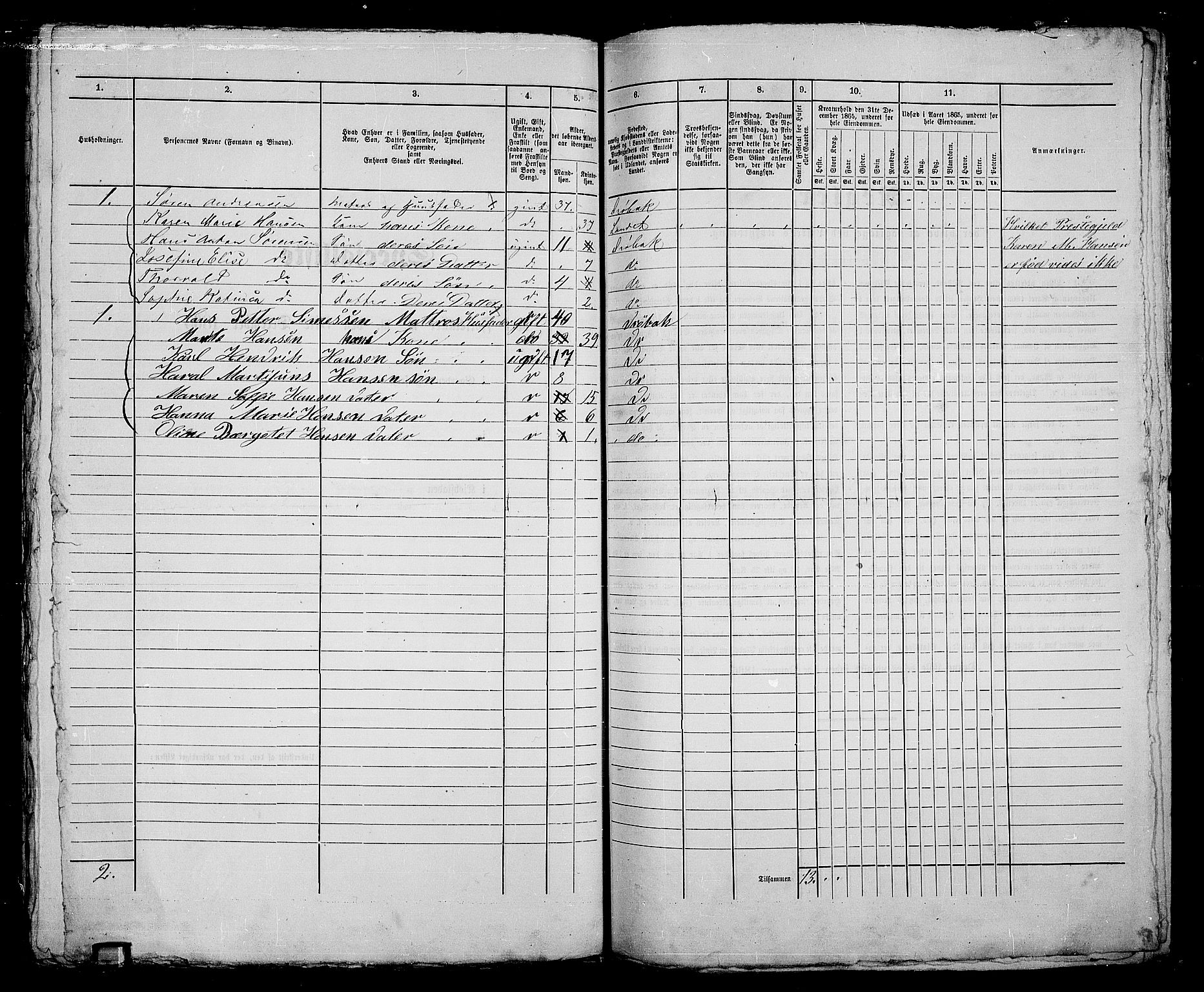 RA, 1865 census for Drøbak/Drøbak, 1865, p. 372