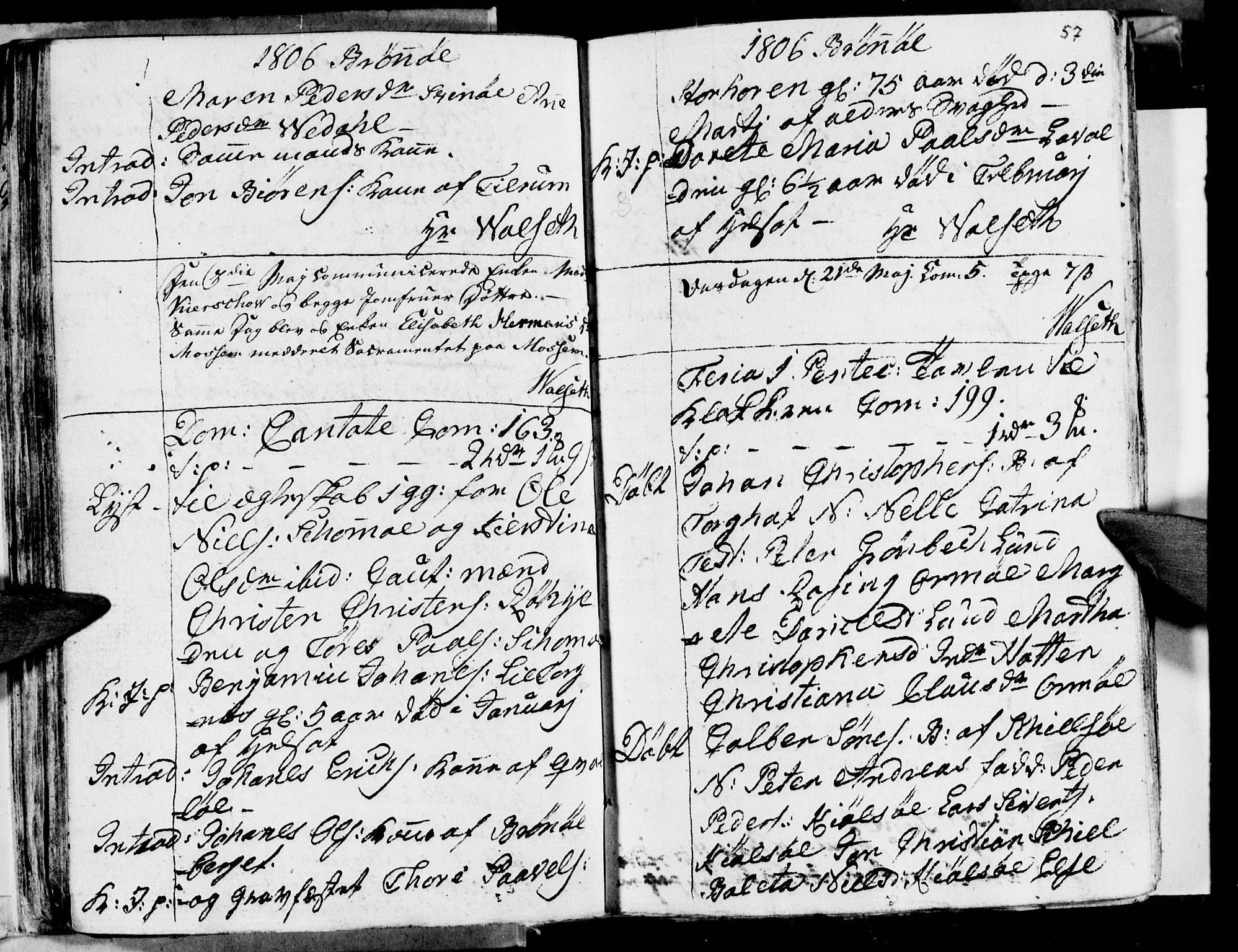 Ministerialprotokoller, klokkerbøker og fødselsregistre - Nordland, SAT/A-1459/813/L0209: Parish register (copy) no. 813C01, 1803-1821, p. 57