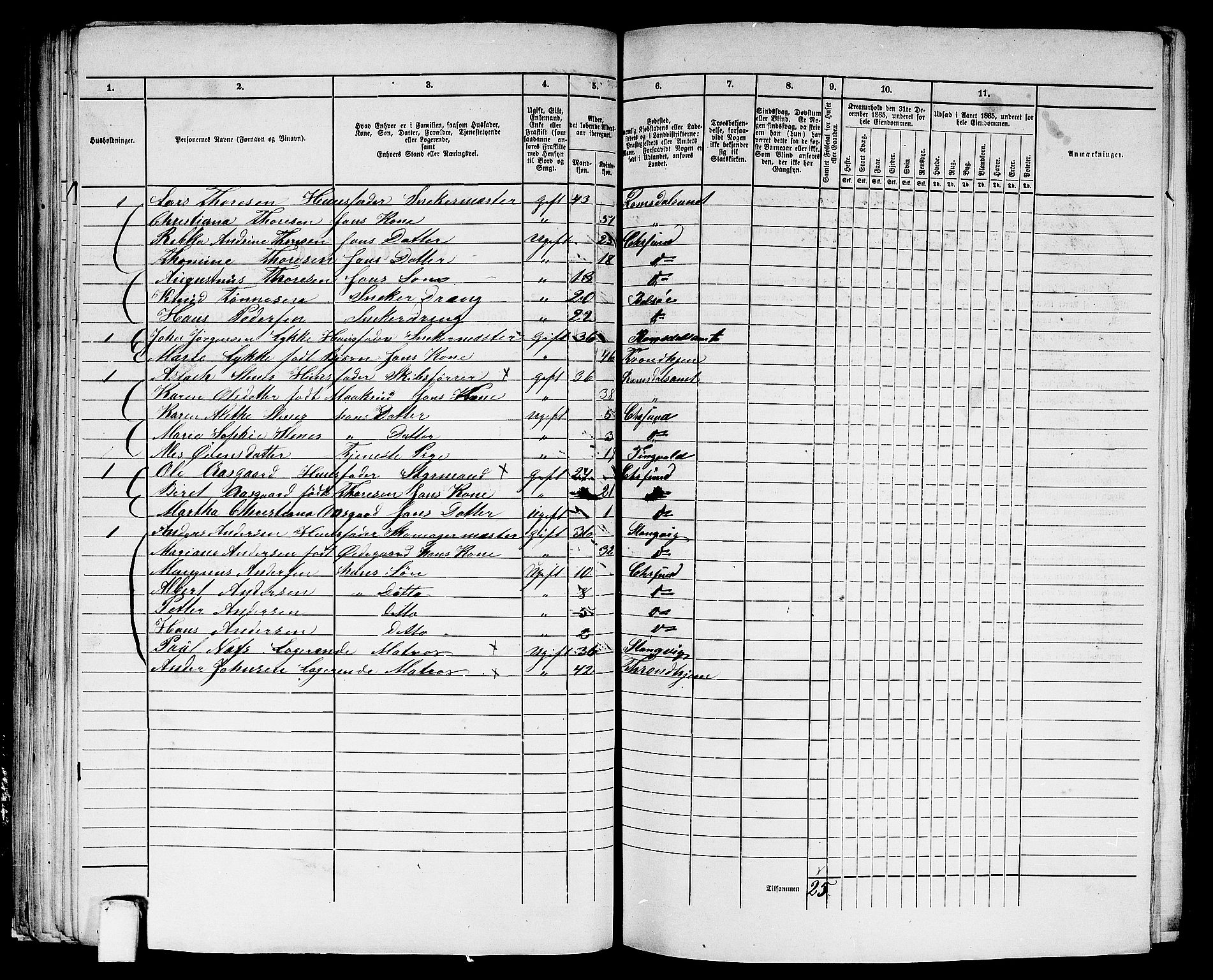RA, 1865 census for Kristiansund/Kristiansund, 1865, p. 598