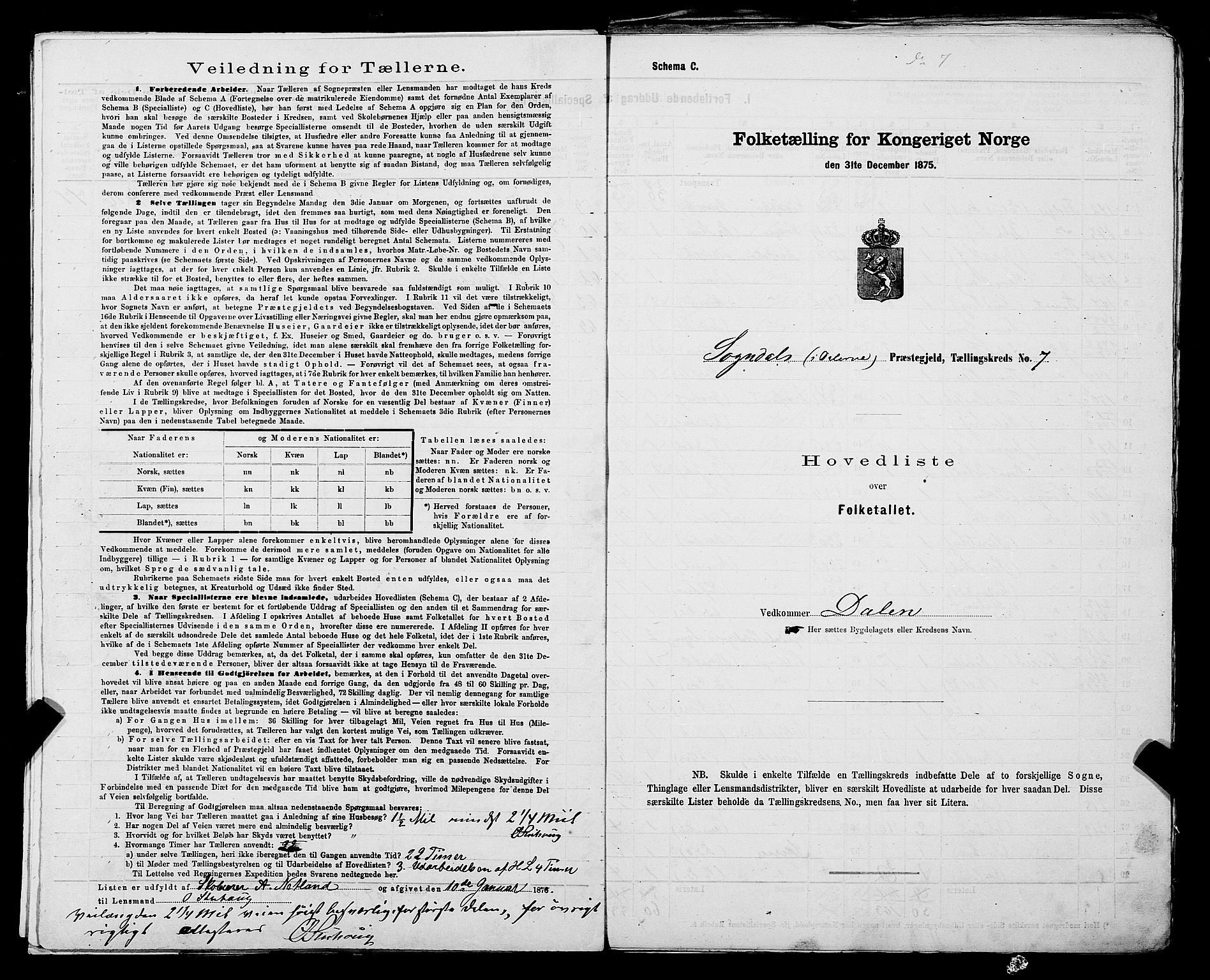 SAST, 1875 census for 1111L Sokndal/Sokndal, 1875, p. 16