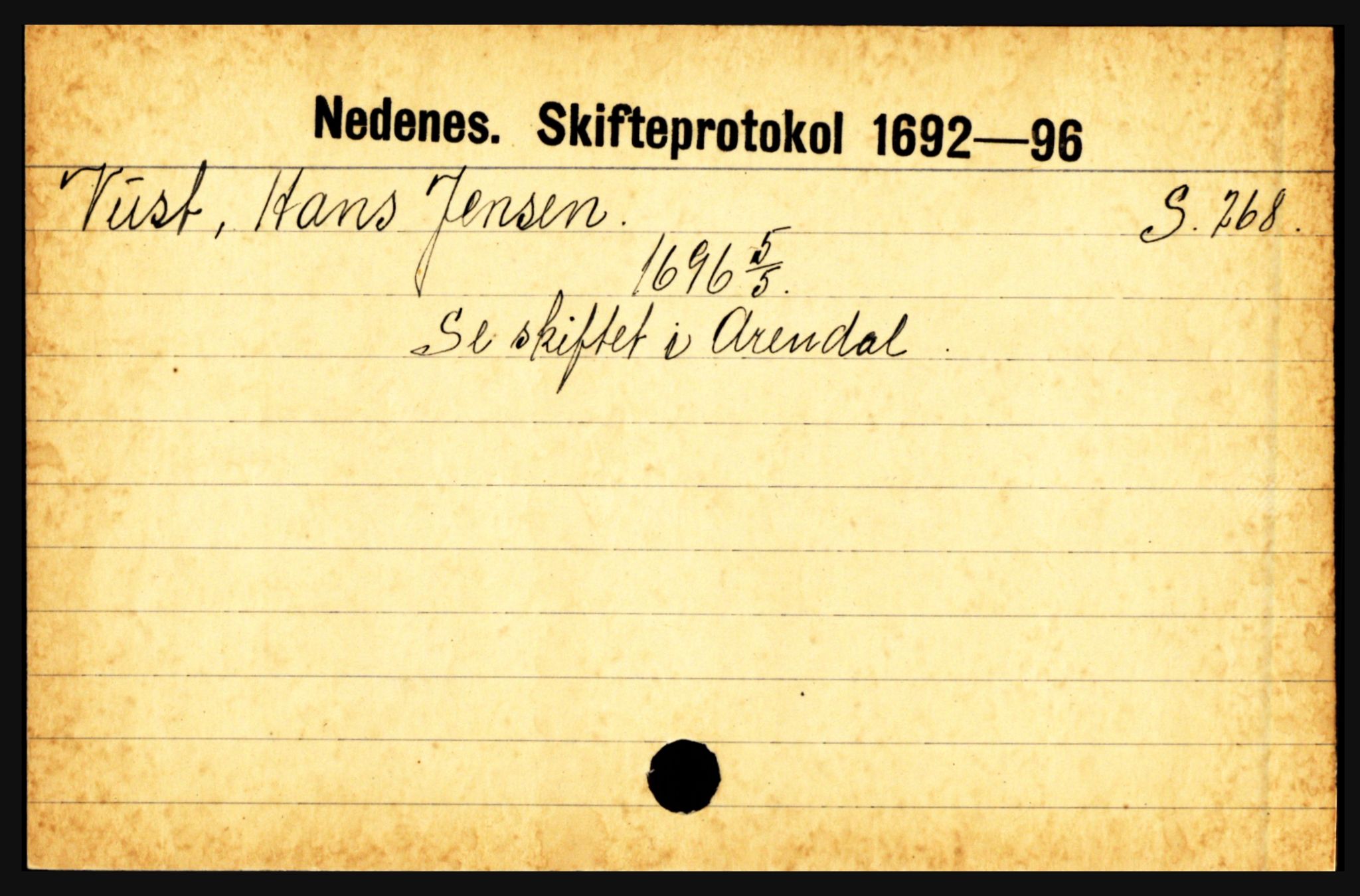 Nedenes sorenskriveri før 1824, AV/SAK-1221-0007/H, p. 33437