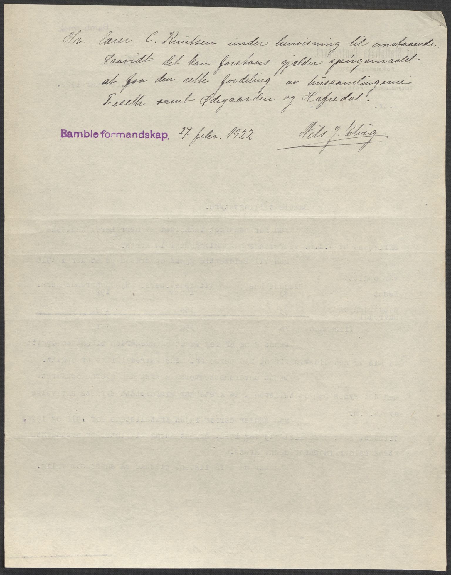 SAKO, 1920 census for Bamble, 1920, p. 5