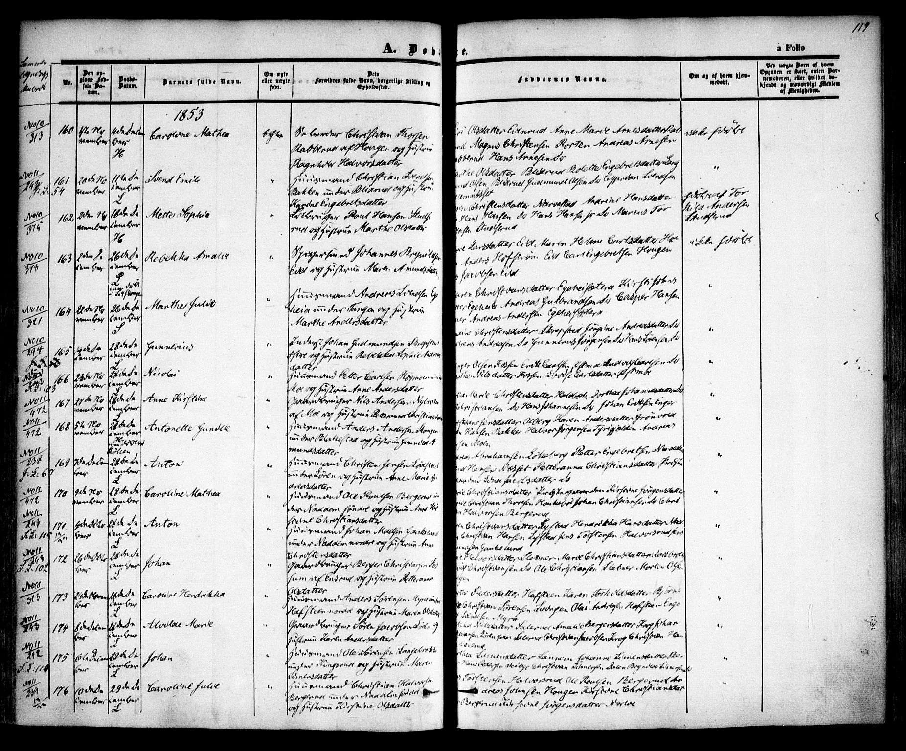 Høland prestekontor Kirkebøker, AV/SAO-A-10346a/F/Fa/L0009: Parish register (official) no. I 9, 1846-1853, p. 119