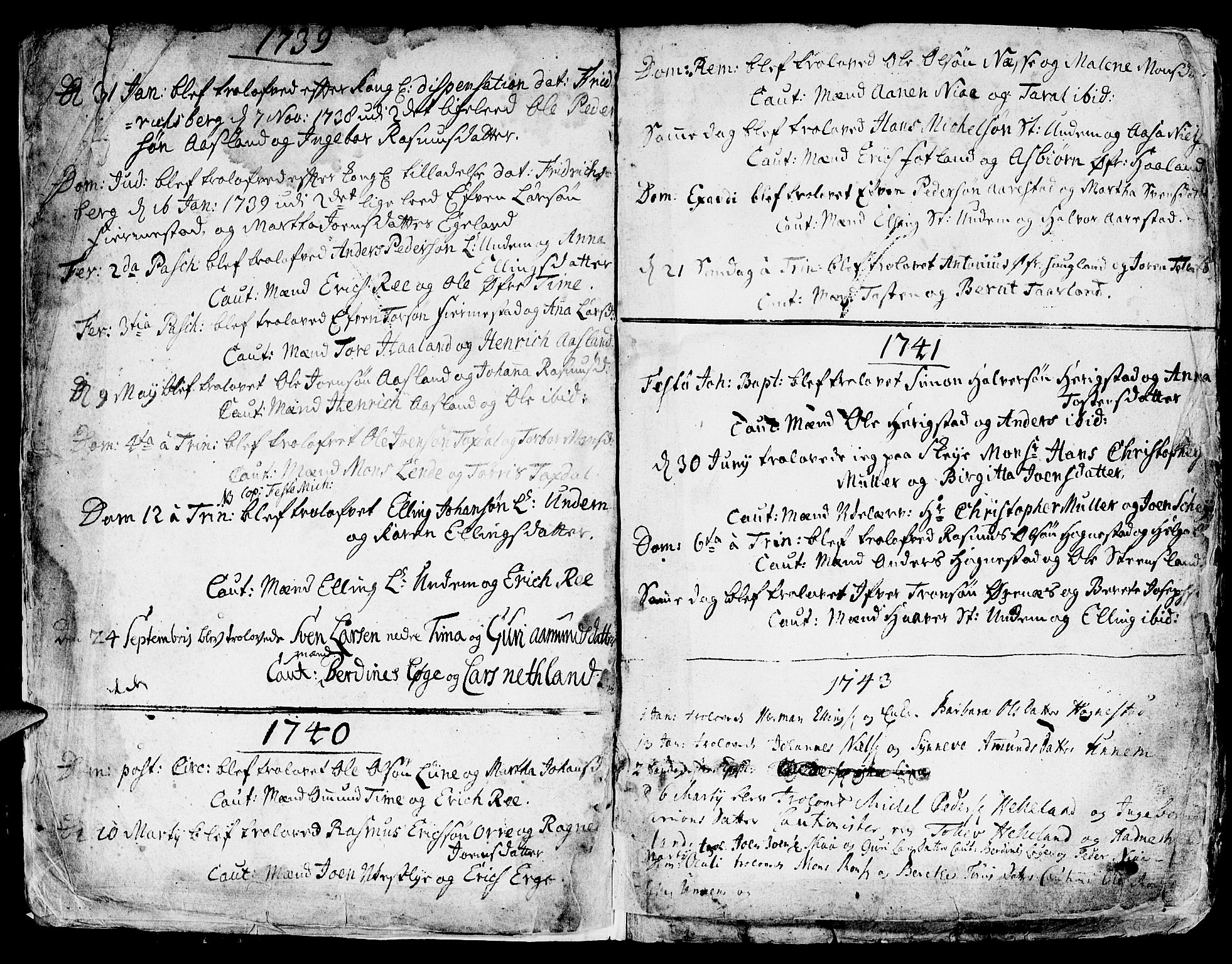 Lye sokneprestkontor, SAST/A-101794/001/30BA/L0001: Parish register (official) no. A 1 /1, 1725-1800