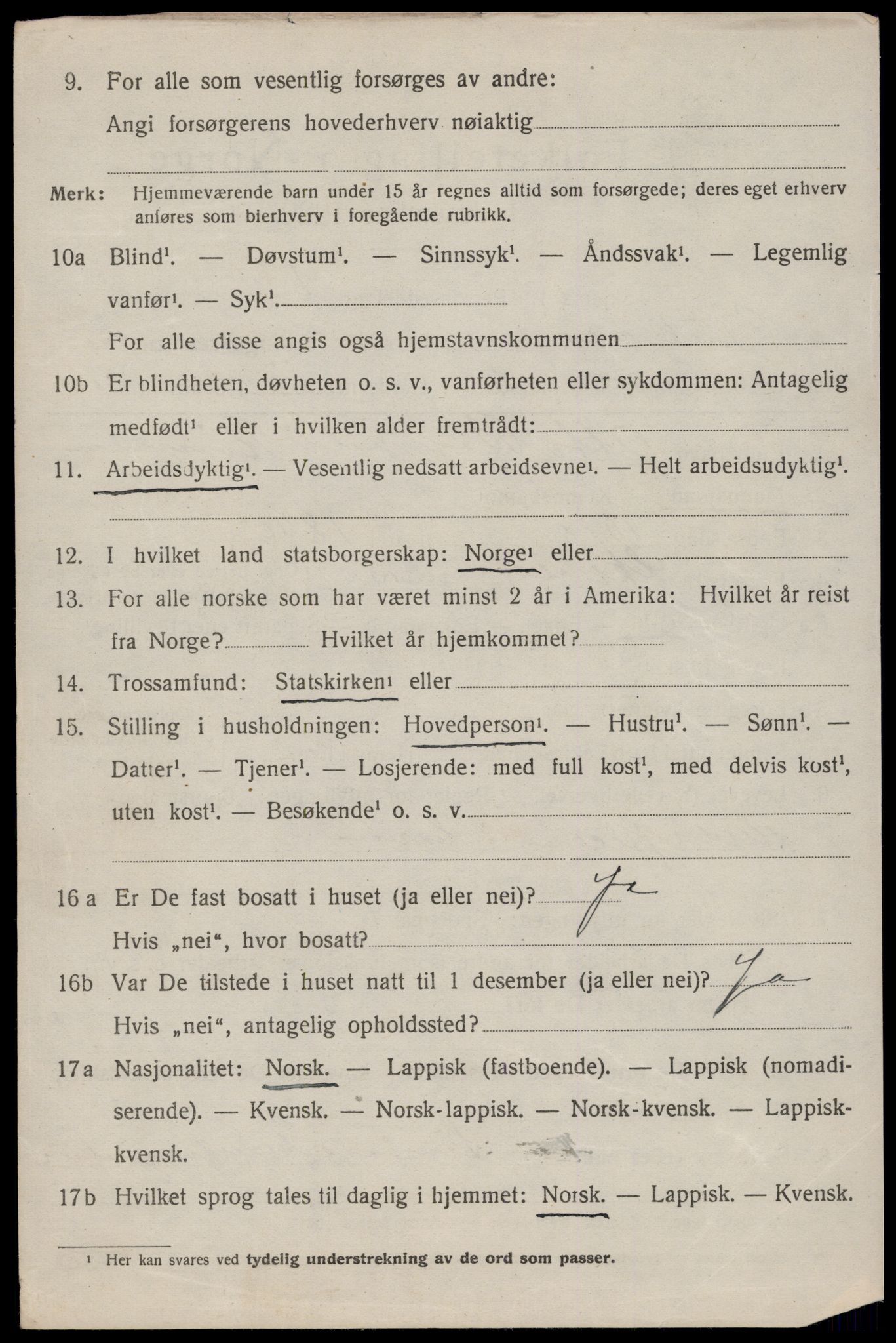 SAT, 1920 census for Buksnes, 1920, p. 1986