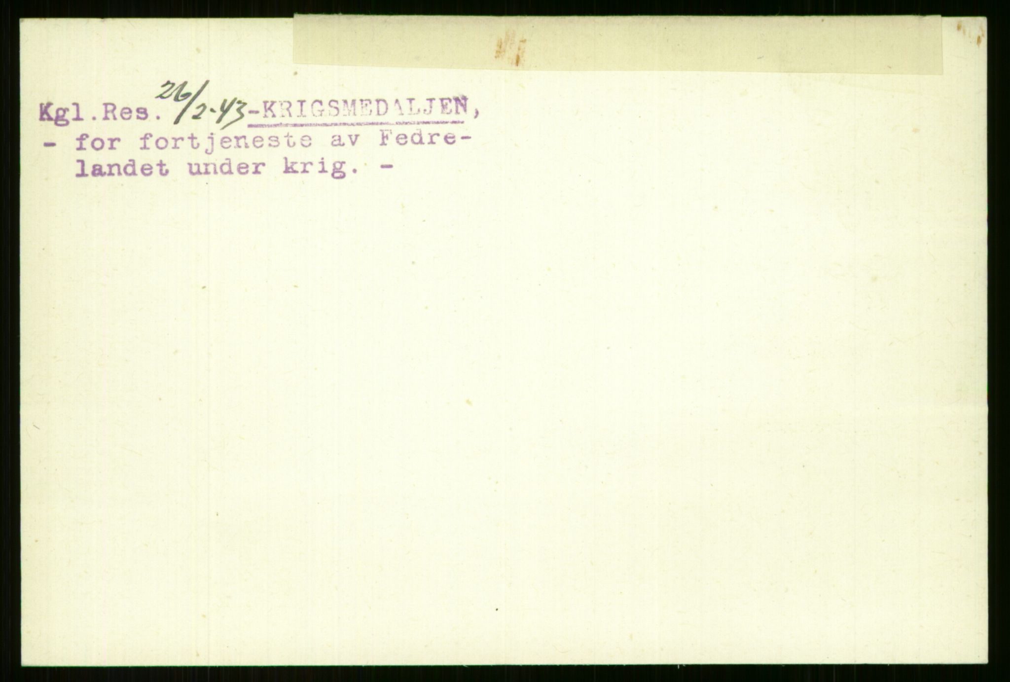 Direktoratet for sjømenn, AV/RA-S-3545/G/Gi/L0005: Alfabetisk ordnet kartotek over krigsdekorasjoner tildelt nordmenn under krigen, Ekeberg - Hendriksen, 1940-1945, p. 2
