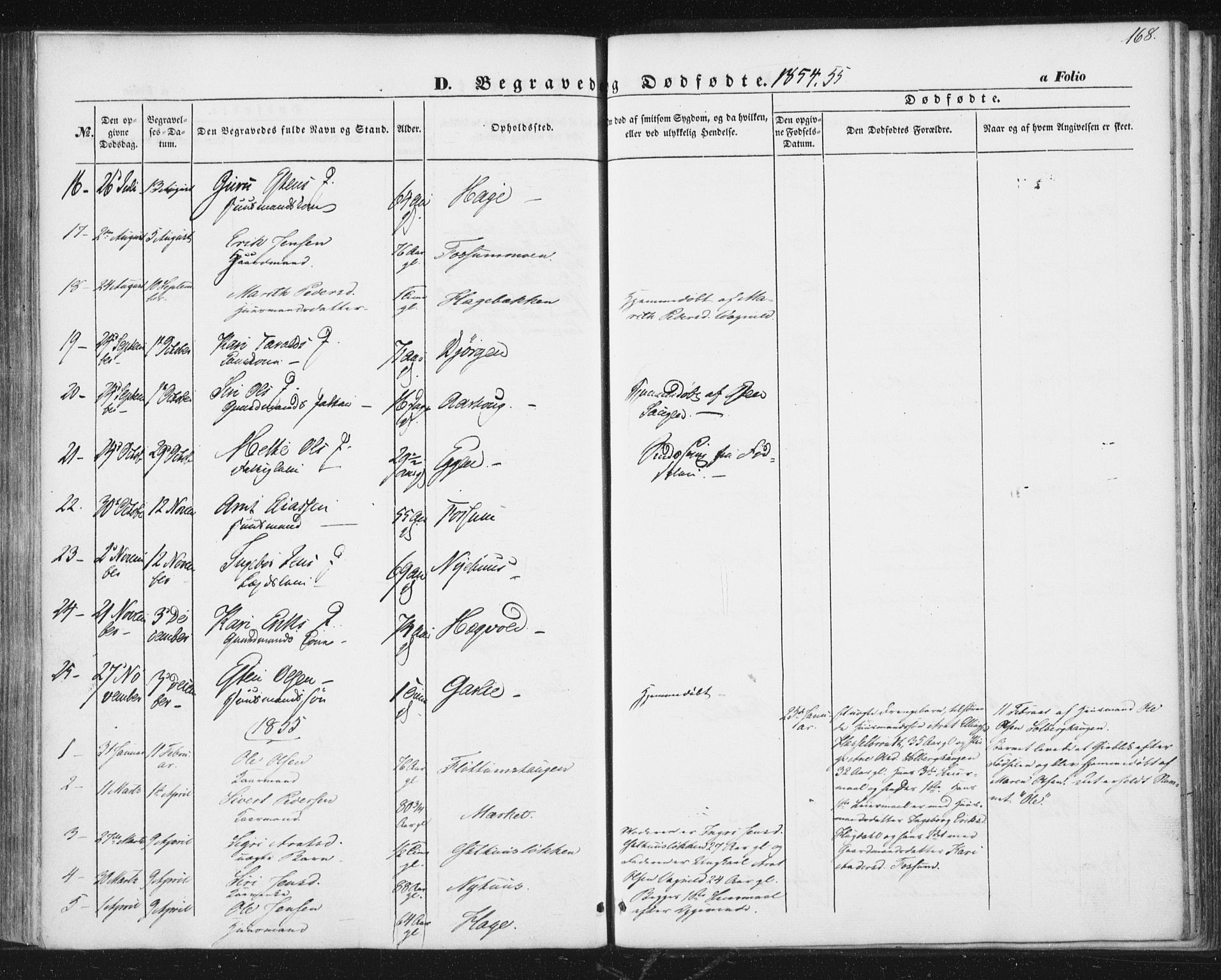Ministerialprotokoller, klokkerbøker og fødselsregistre - Sør-Trøndelag, SAT/A-1456/689/L1038: Parish register (official) no. 689A03, 1848-1872, p. 168