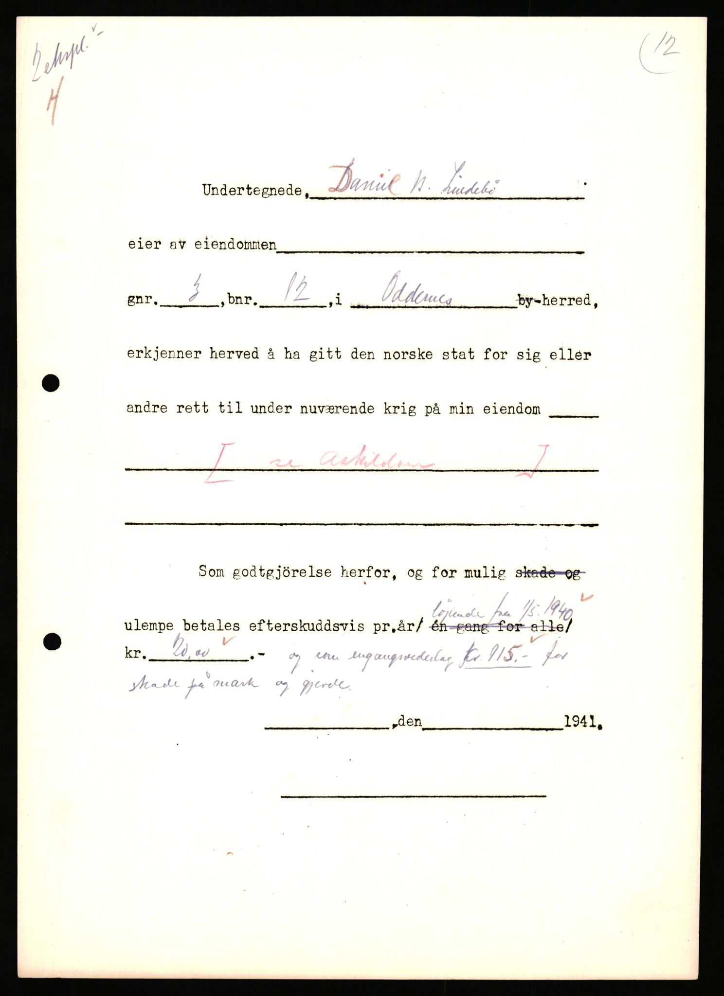 Forsvarsdepartementet, 10. kontor / Oppgjørskontoret, AV/RA-RAFA-1225/D/Da/L0062: Laksevika batteri, Kristiansand; Laksevåg ubåtbunker, Bergen, 1940-1962, p. 135