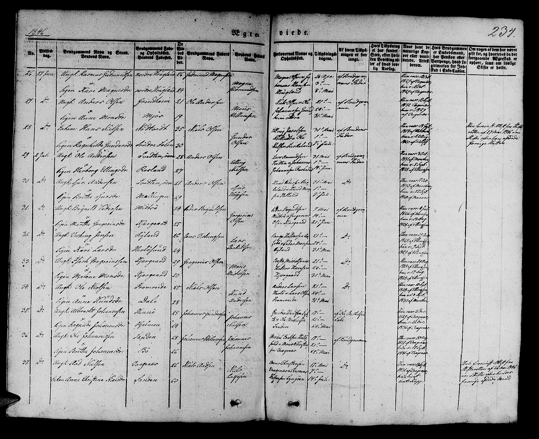 Manger sokneprestembete, AV/SAB-A-76801/H/Haa: Parish register (official) no. A 5, 1839-1848, p. 234