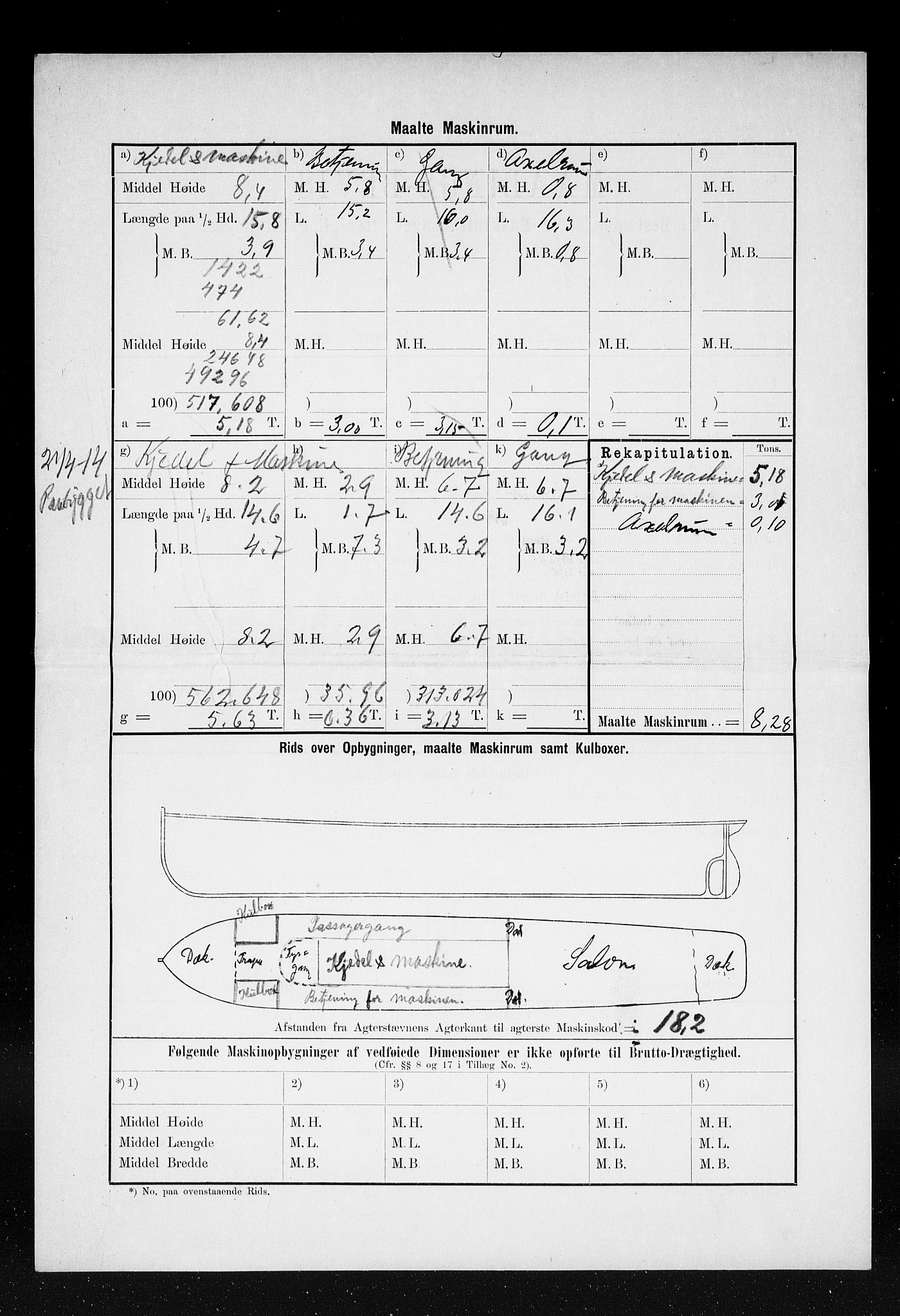 Tvedestrand tollsted, AV/SAK-1351-0011/H/Ha/L0144: Målebrev, 1871-1948, p. 264