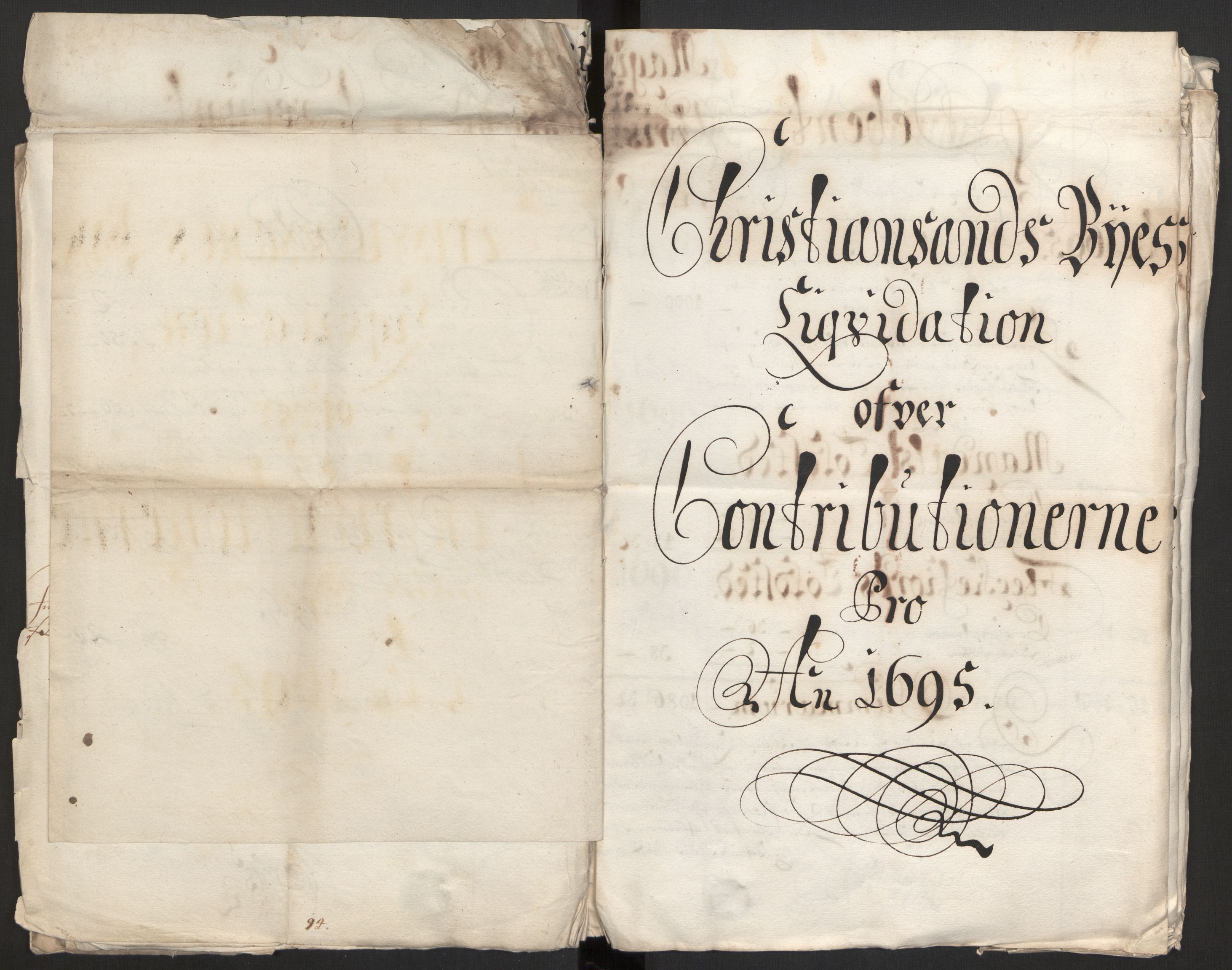 Rentekammeret inntil 1814, Reviderte regnskaper, Byregnskaper, AV/RA-EA-4066/R/Rm/L0258: [M1] Kontribusjonsregnskap, 1664-1700, p. 65