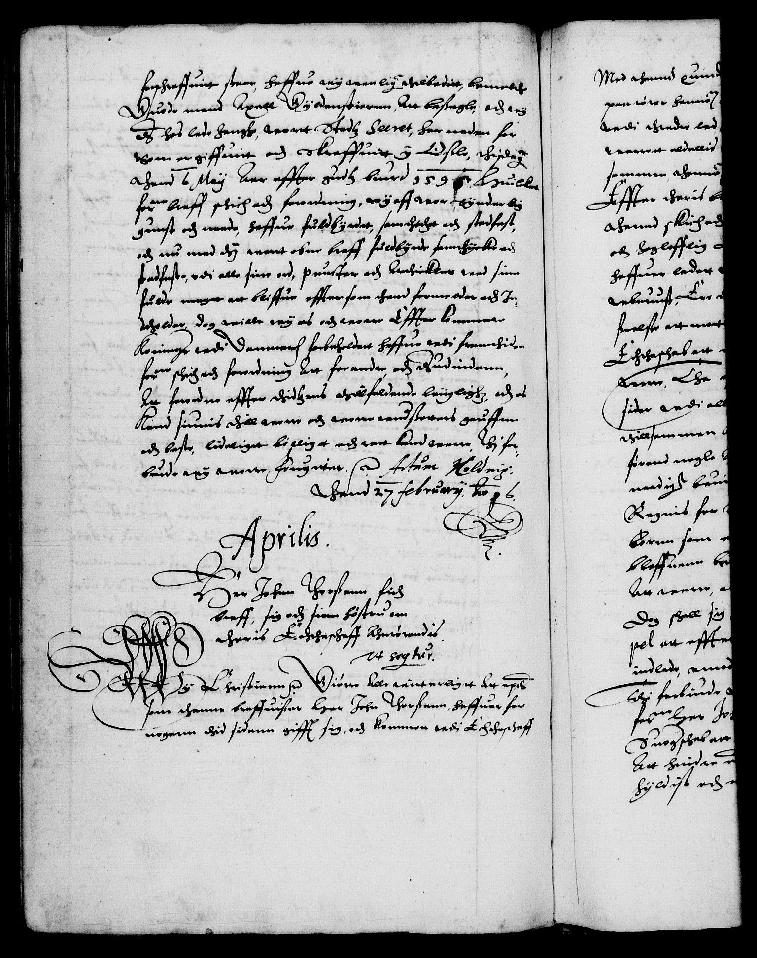 Danske Kanselli 1572-1799, RA/EA-3023/F/Fc/Fca/Fcaa/L0002: Norske registre (mikrofilm), 1588-1596, p. 274b