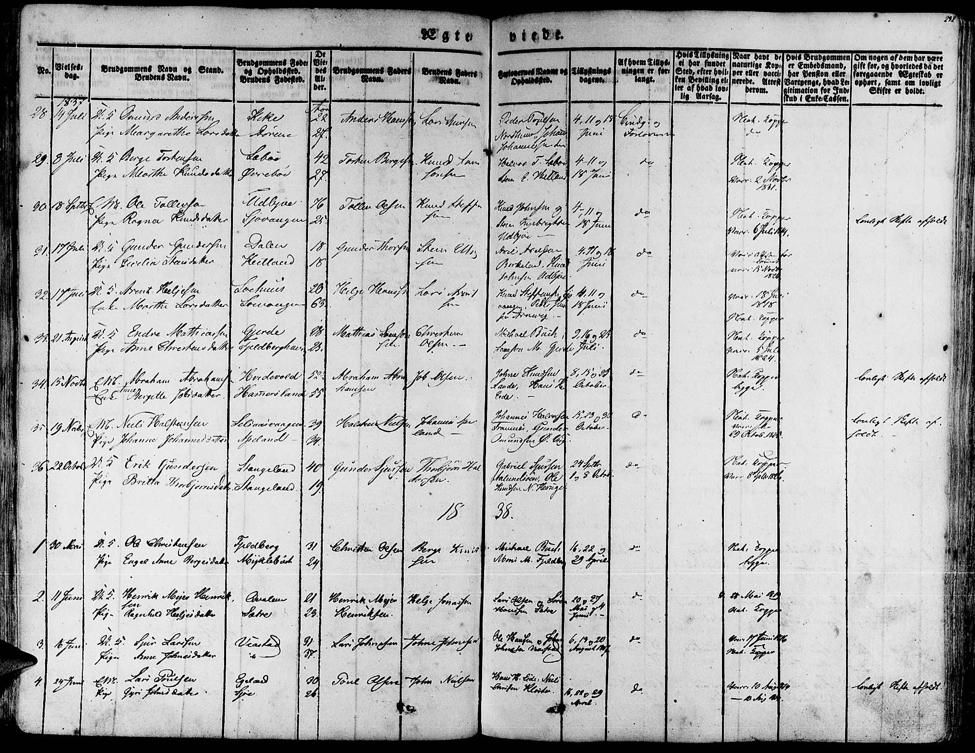 Fjelberg sokneprestembete, AV/SAB-A-75201/H/Haa: Parish register (official) no. A 6, 1835-1851, p. 232