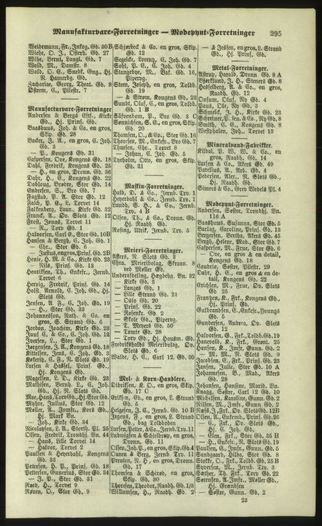 Kristiania/Oslo adressebok, PUBL/-, 1879, p. 295