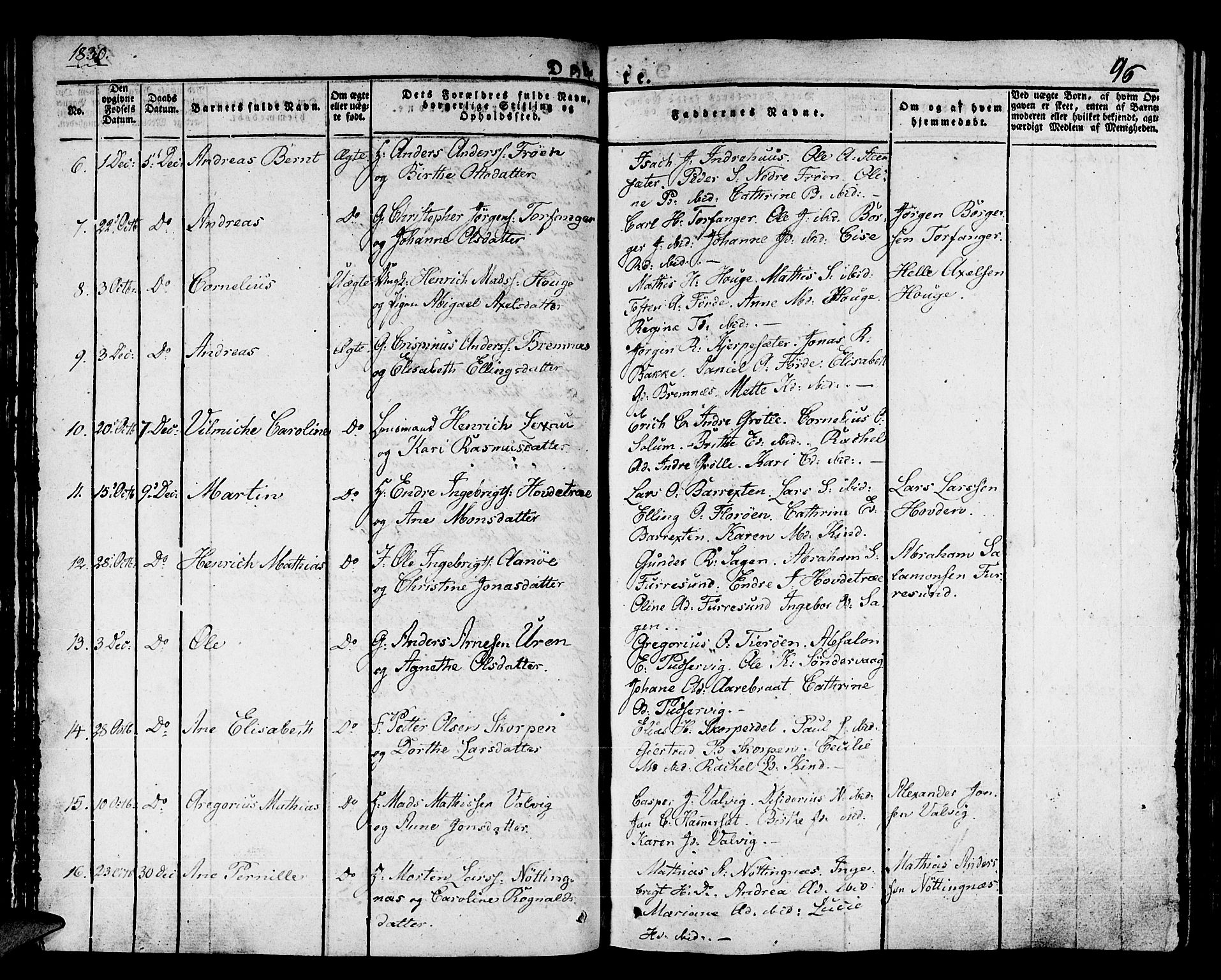 Kinn sokneprestembete, SAB/A-80801/H/Haa/Haaa/L0004/0001: Parish register (official) no. A 4I, 1822-1840, p. 96