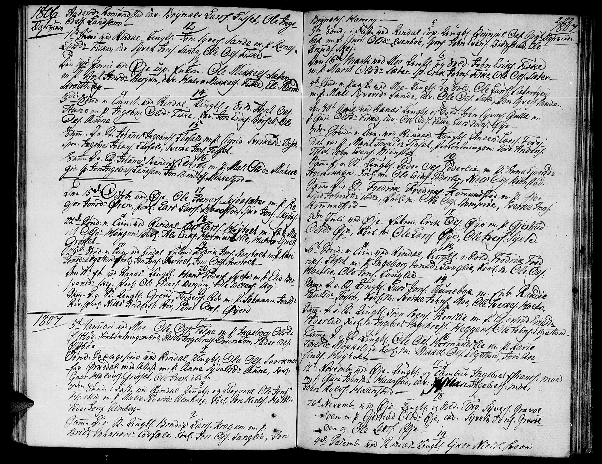 Ministerialprotokoller, klokkerbøker og fødselsregistre - Møre og Romsdal, SAT/A-1454/595/L1040: Parish register (official) no. 595A02, 1797-1819, p. 222