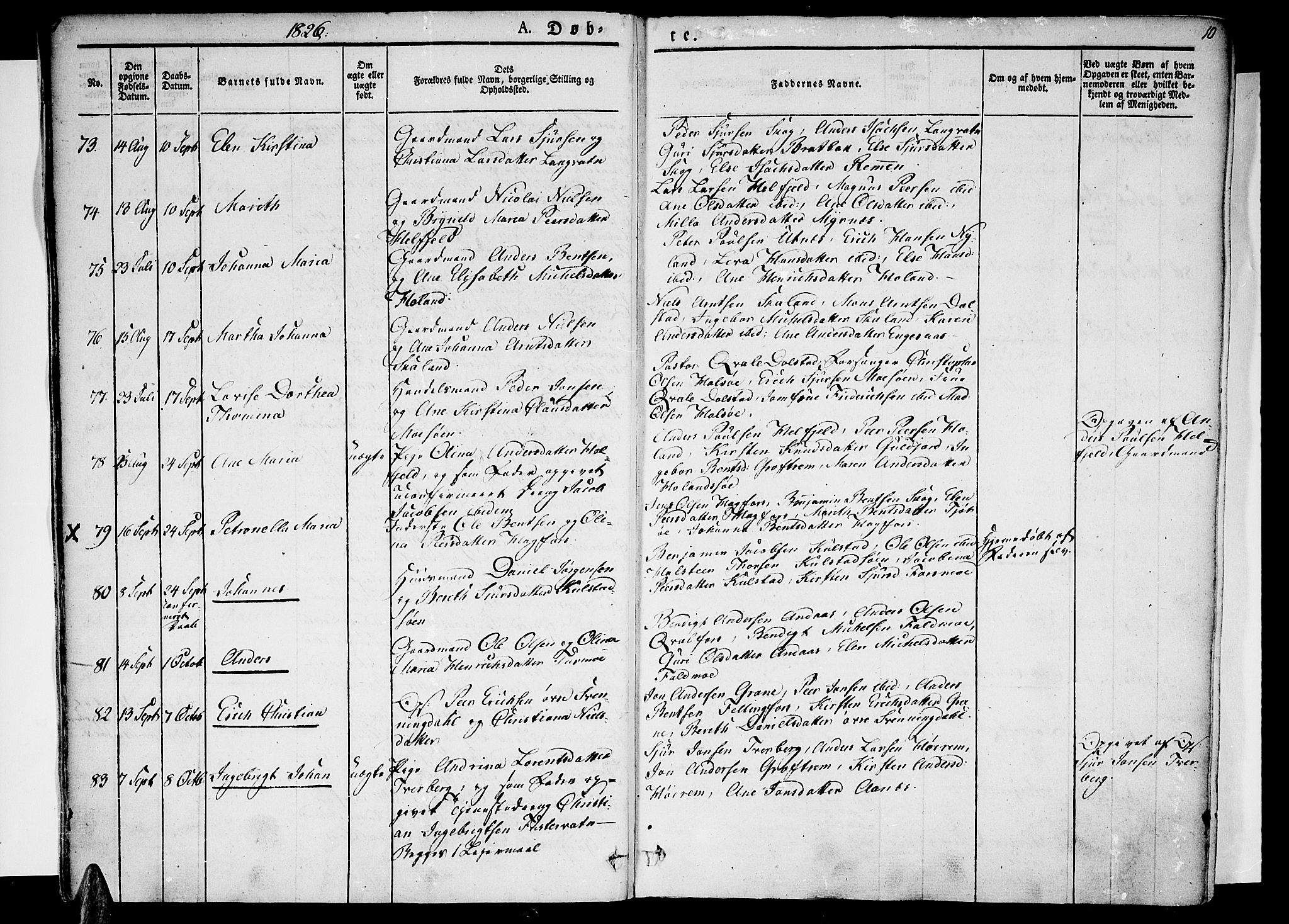 Ministerialprotokoller, klokkerbøker og fødselsregistre - Nordland, AV/SAT-A-1459/820/L0289: Parish register (official) no. 820A10, 1826-1845, p. 10