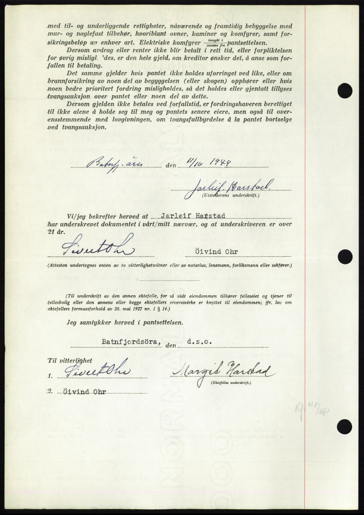 Nordmøre sorenskriveri, AV/SAT-A-4132/1/2/2Ca: Mortgage book no. B102, 1949-1949, Diary no: : 2845/1949