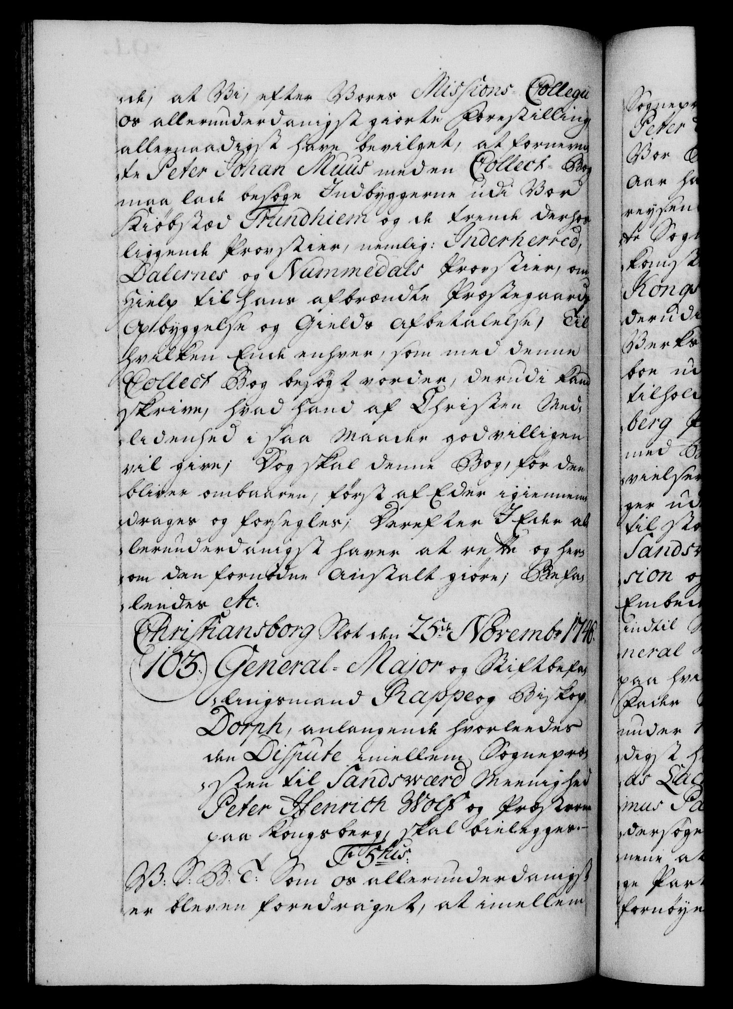 Danske Kanselli 1572-1799, AV/RA-EA-3023/F/Fc/Fca/Fcab/L0031: Norske tegnelser, 1746-1748, p. 91b